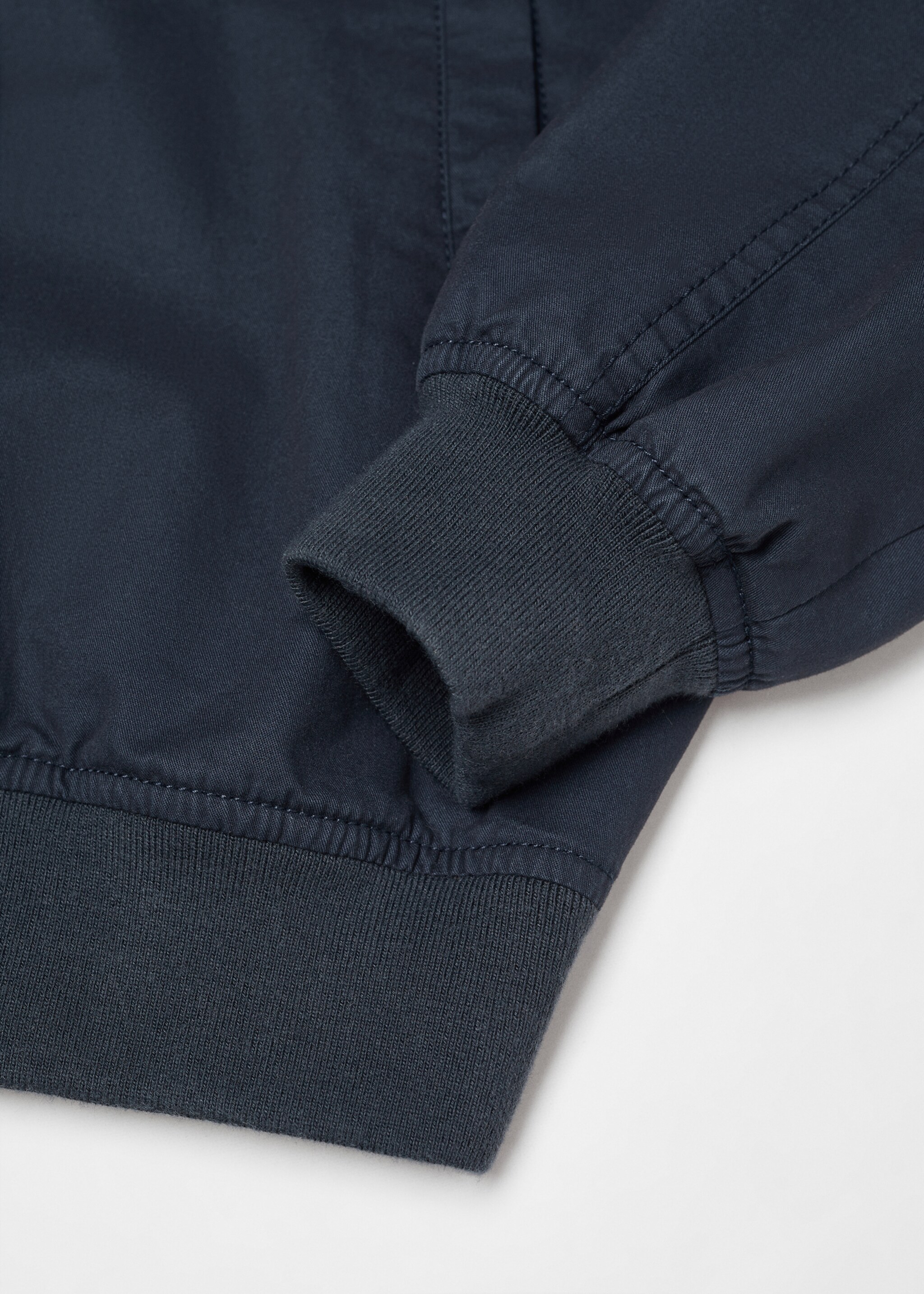 Cotton bomber jacket - Details of the article 8, Blue. Ref: 67042919-00.