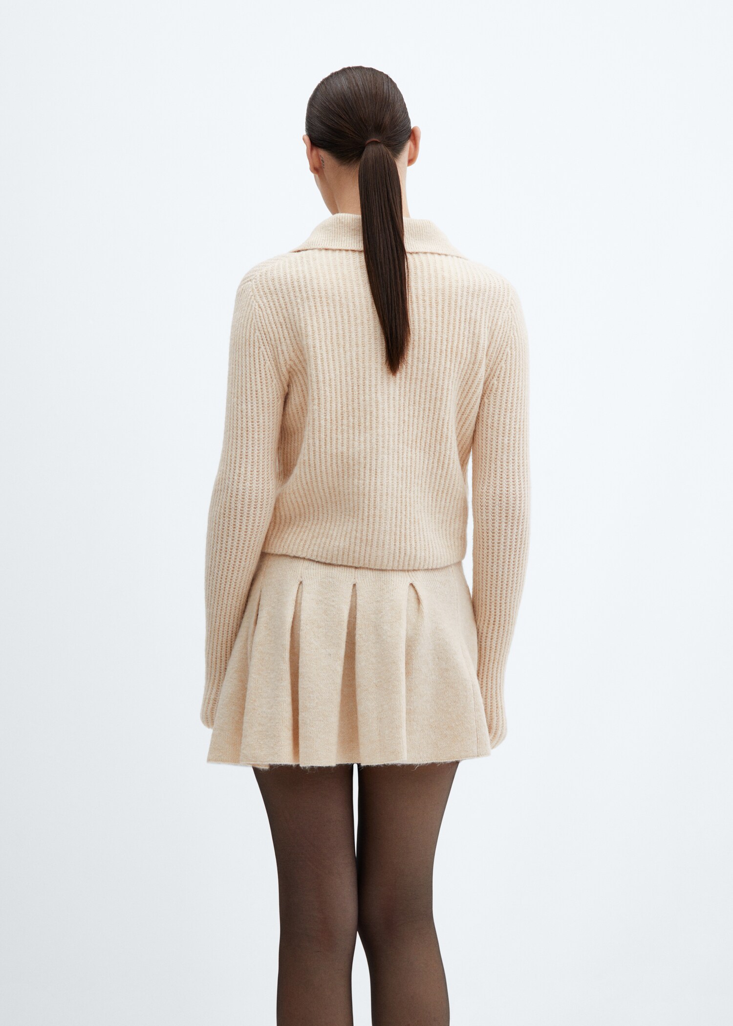 Knitted panel skirt - Reverse of the article