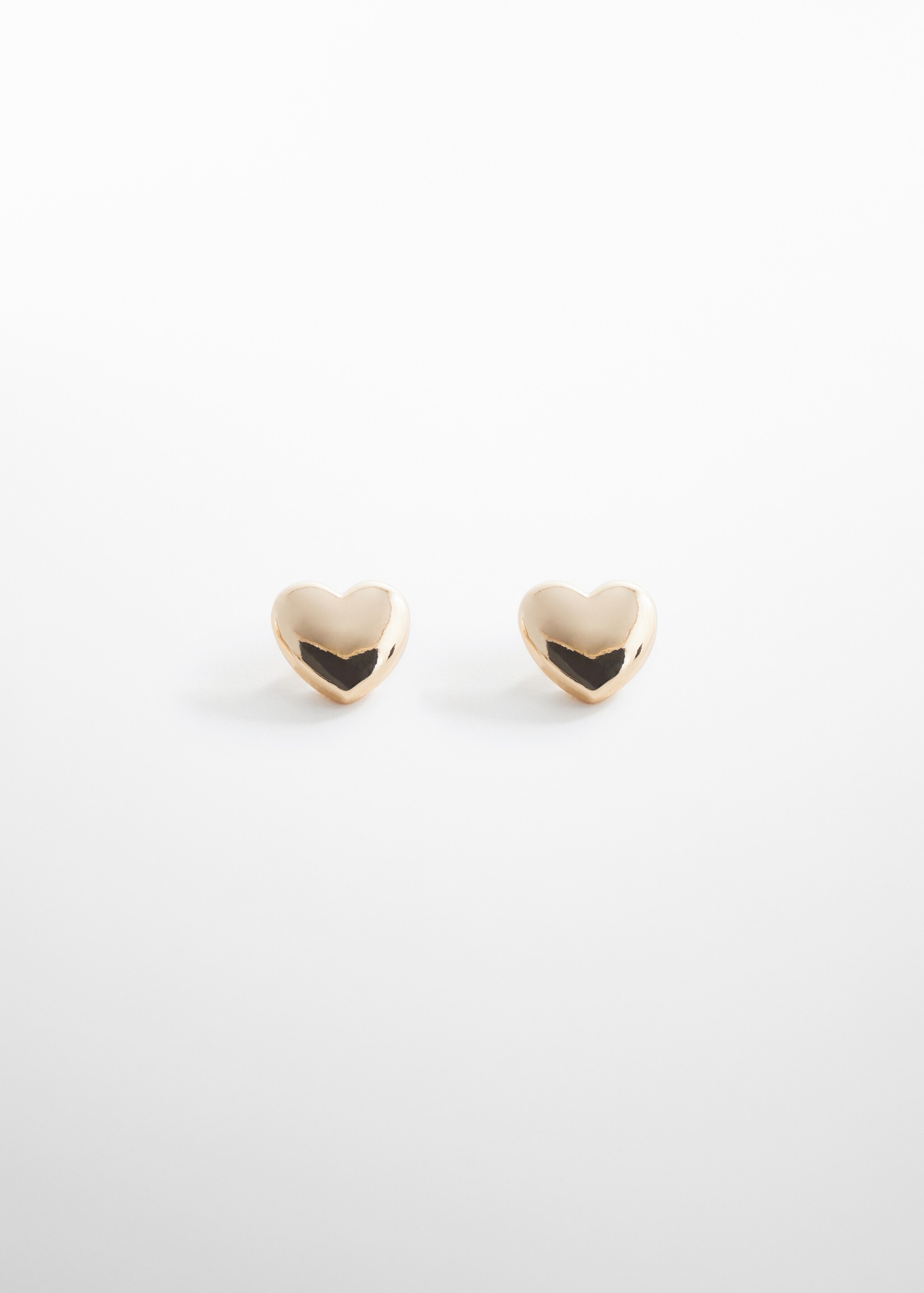Heart-shape earrings - Article without model, Gold. Ref: 67043268-00.