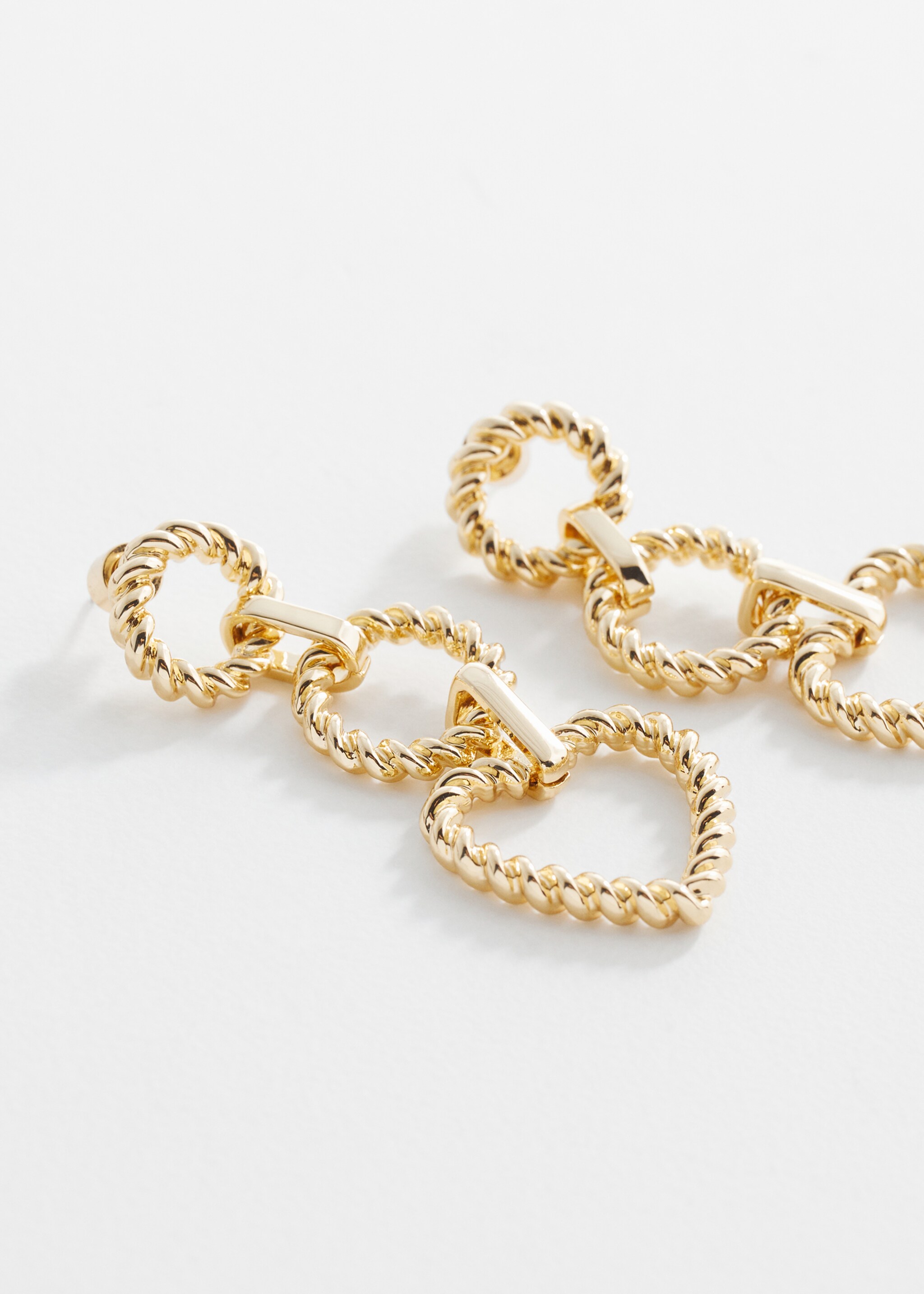 Heart long earrings - Medium plane, Gold. Ref: 67043270-00.