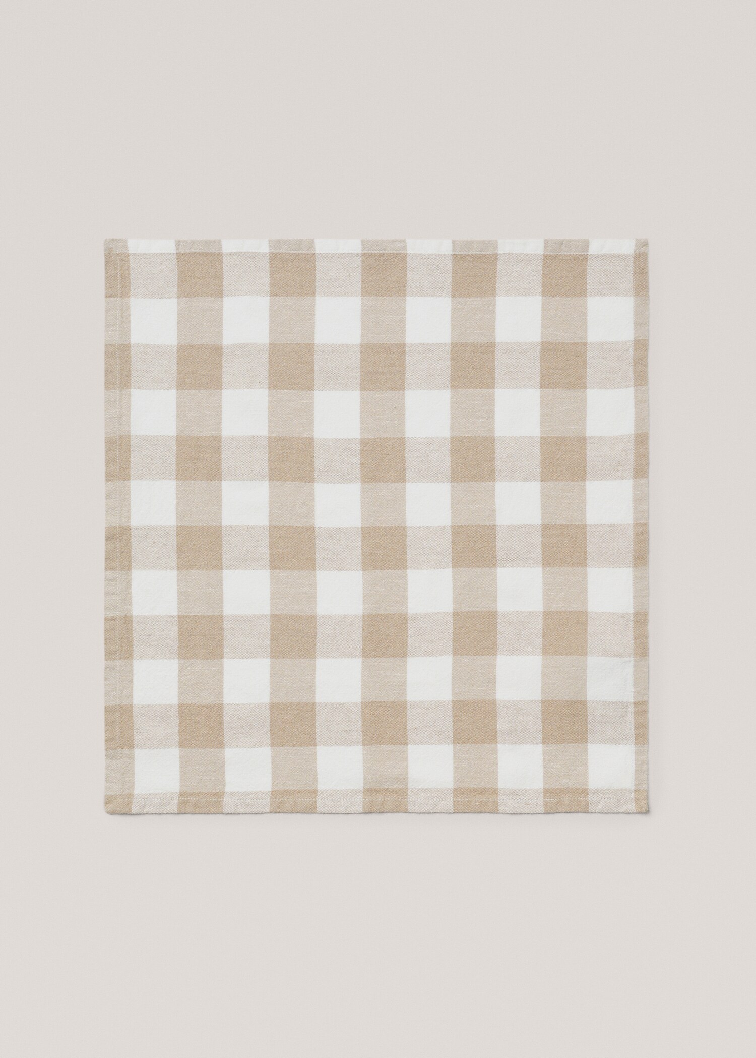 Cotton and linen check napkin - Article without model