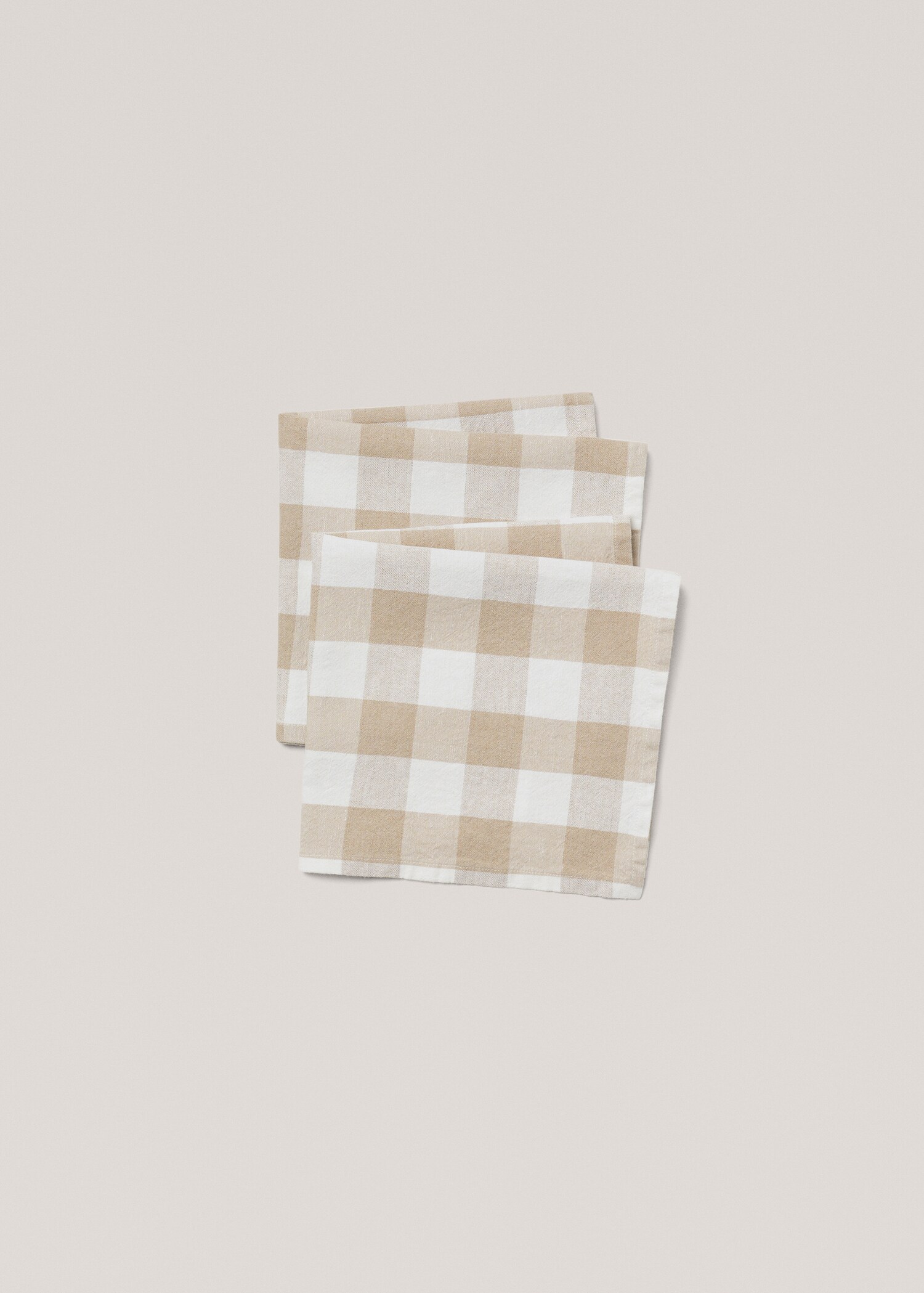 Cotton and linen check napkin - Details of the article 2