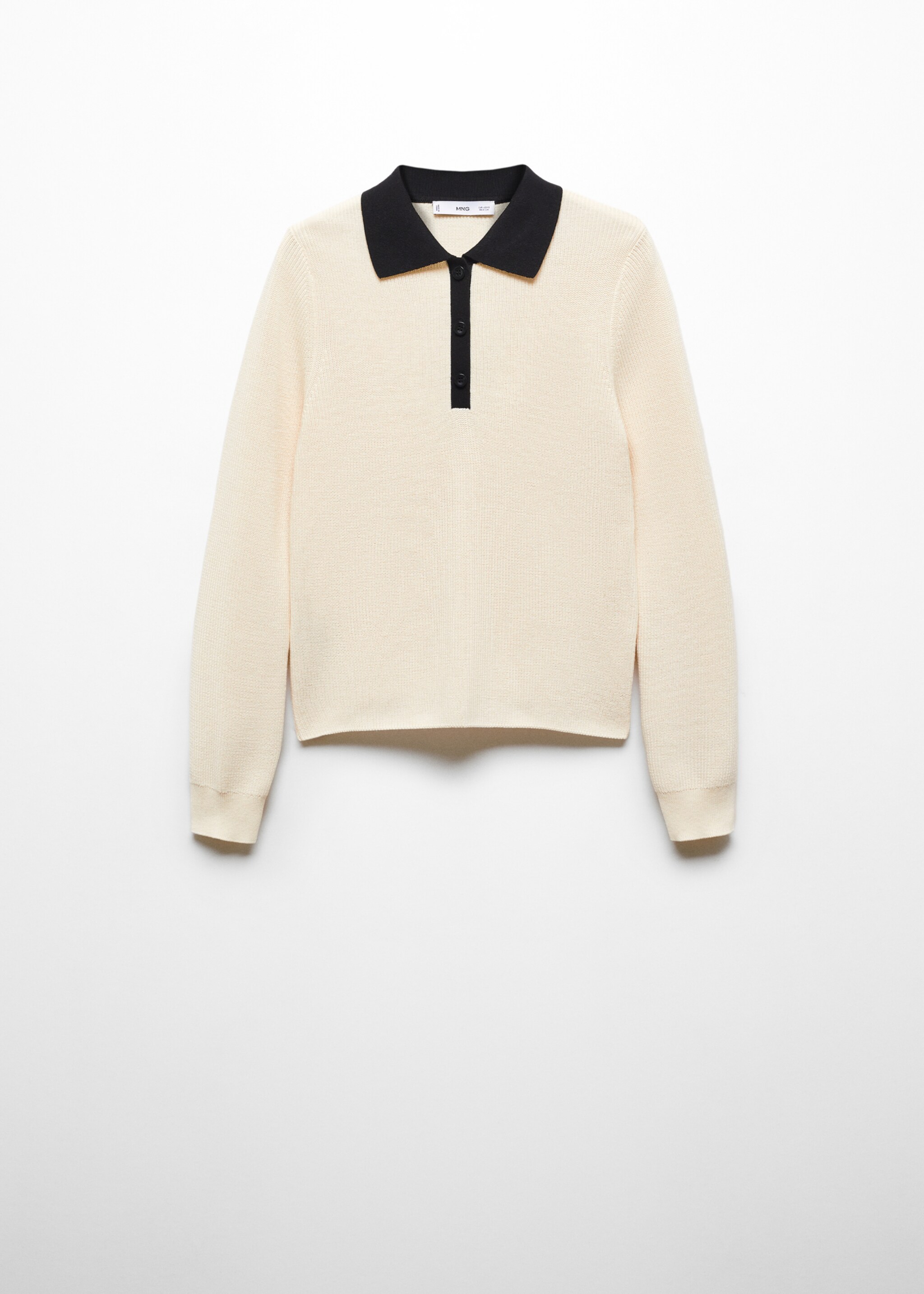 Knitted polo-neck sweater - Article without model