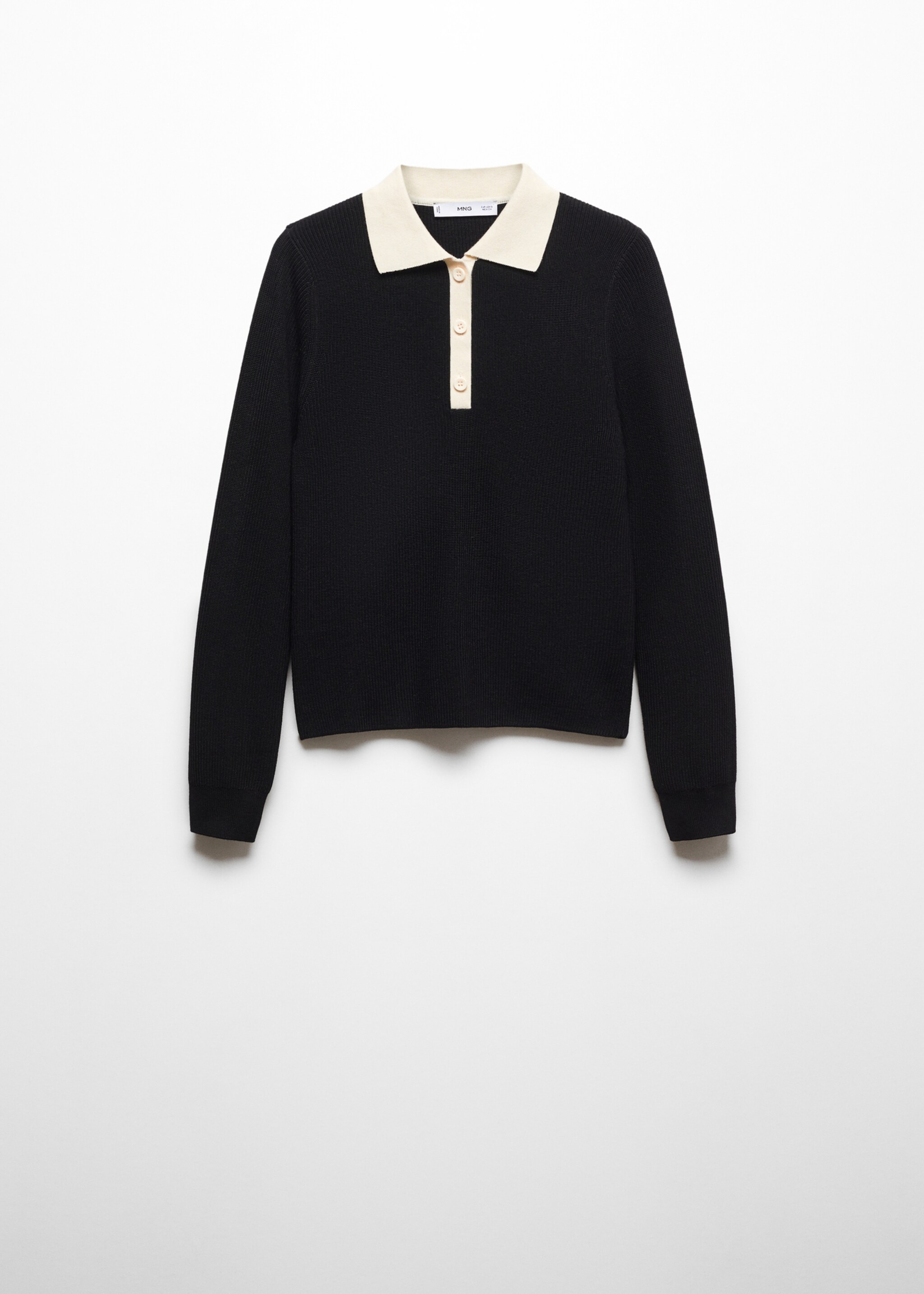 Knitted polo-neck sweater - Article without model