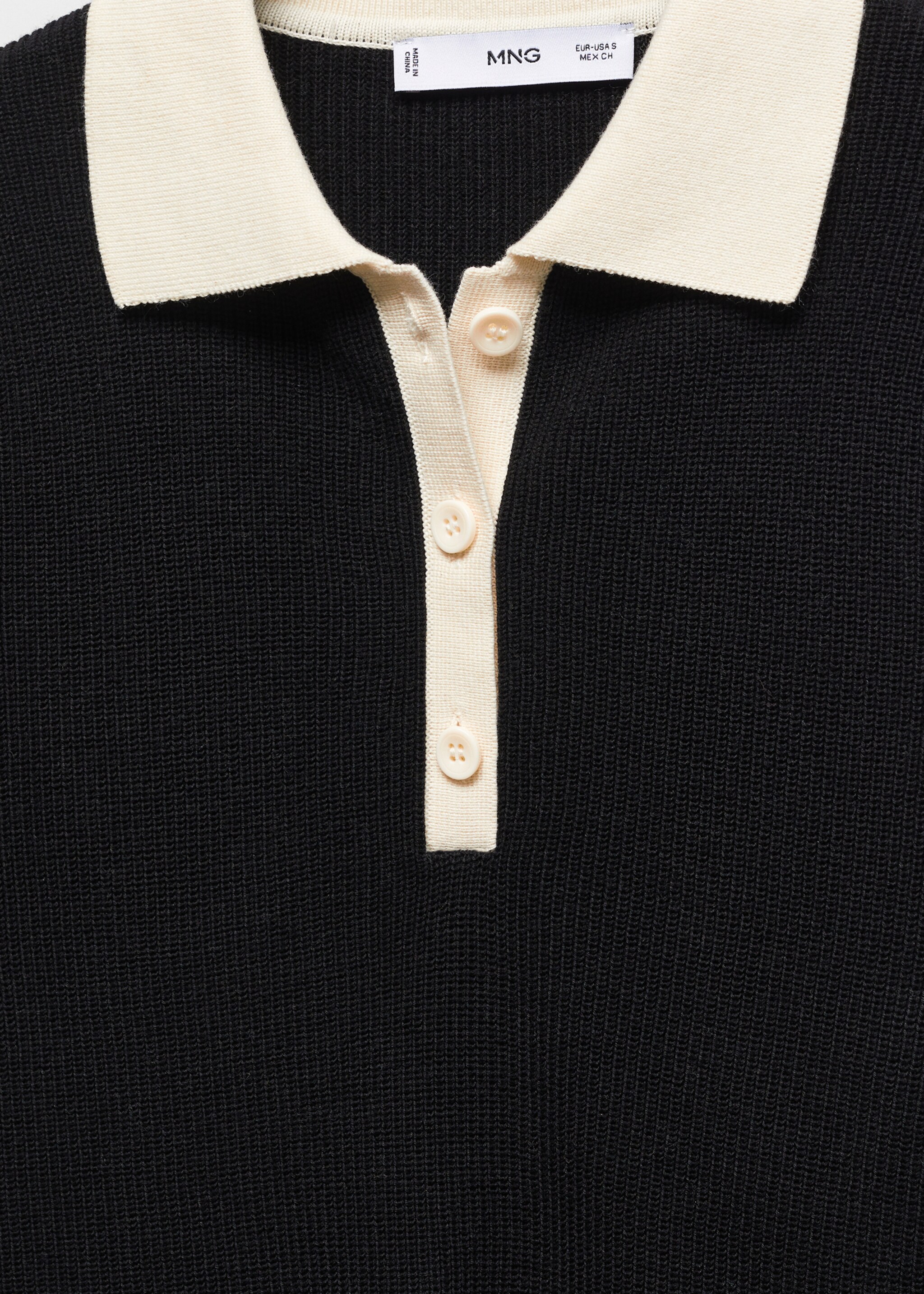 Knitted polo-neck sweater - Details of the article 8