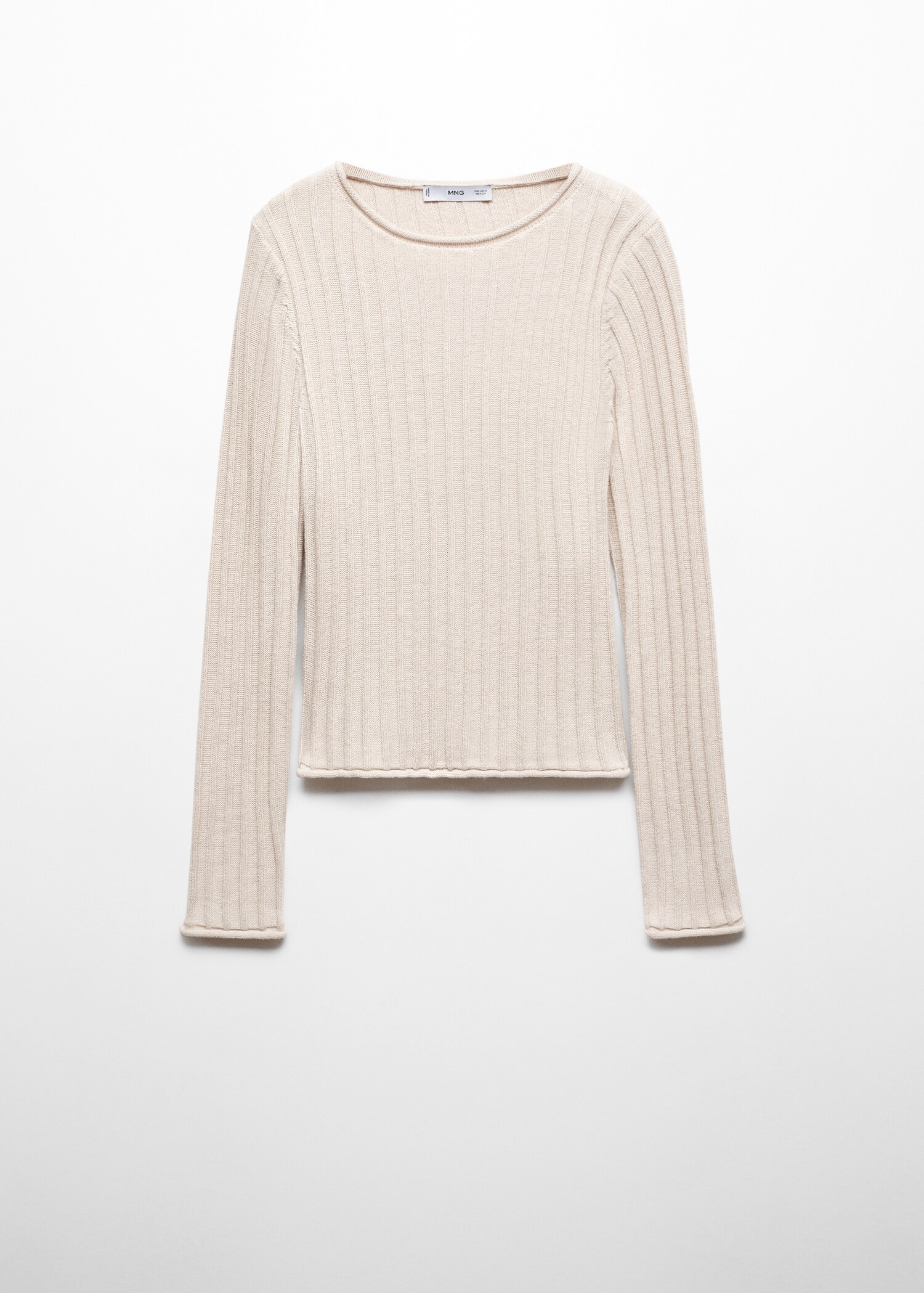 Ribbed knit sweater - Article without model