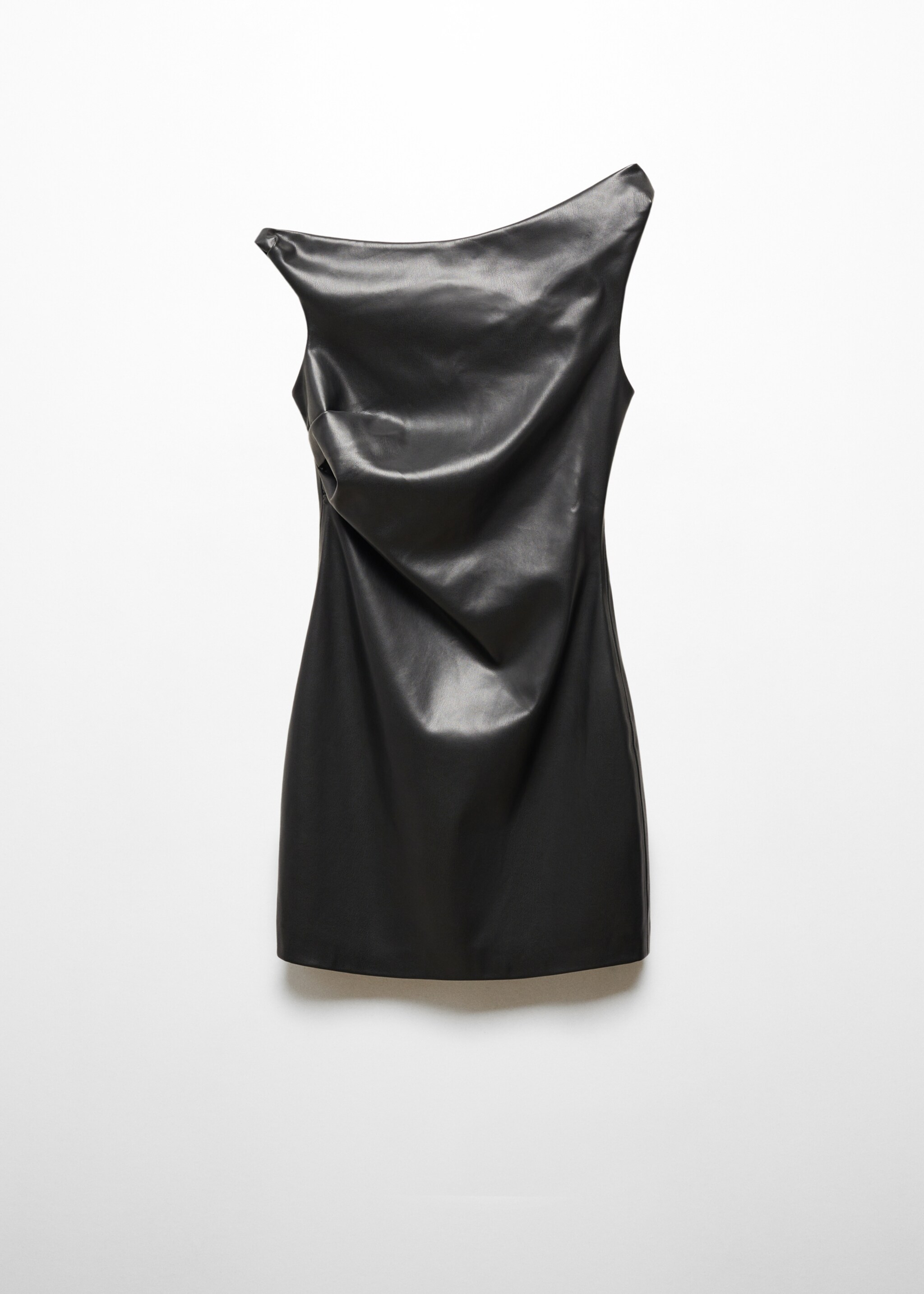 Short leather-effect dress - Article without model