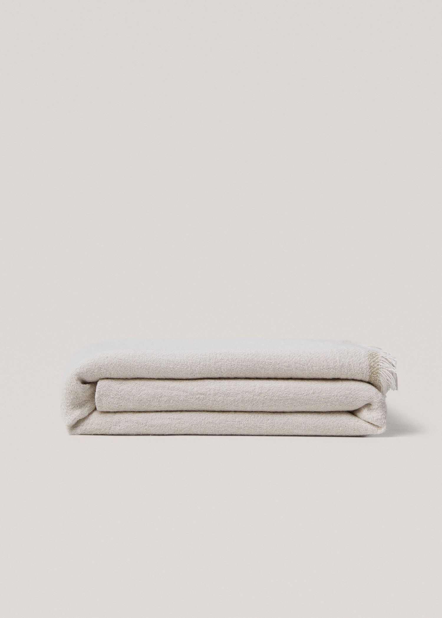 Coperta cotone e lino frange - Articolo senza modello