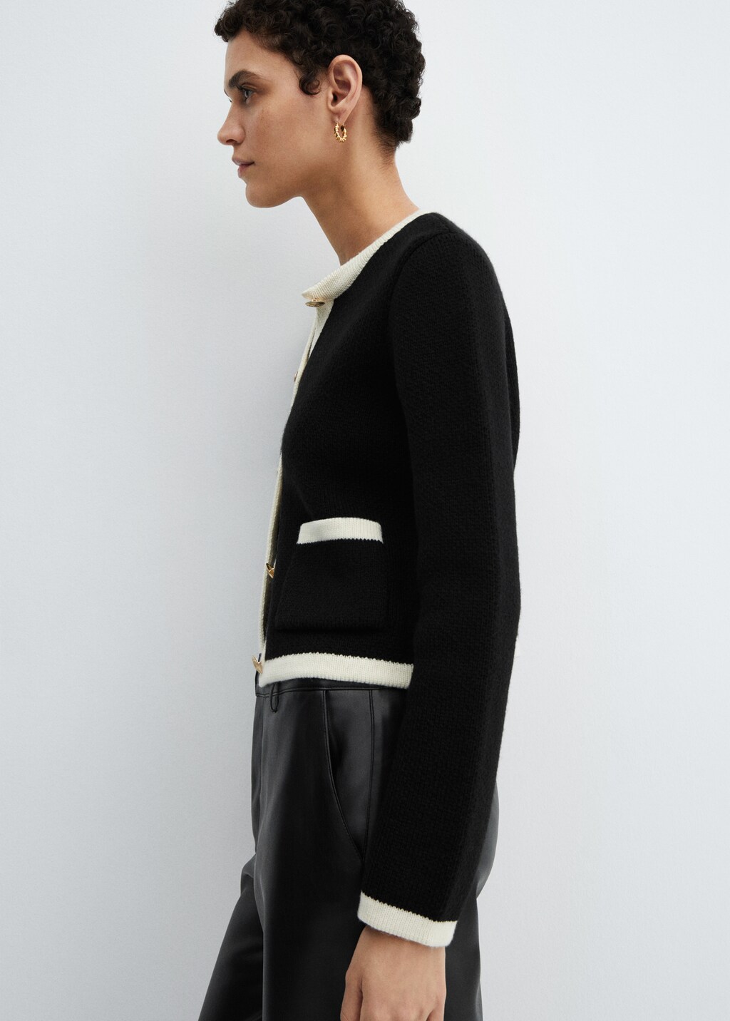 Knitted buttoned jacket - Women | MANGO OUTLET USA
