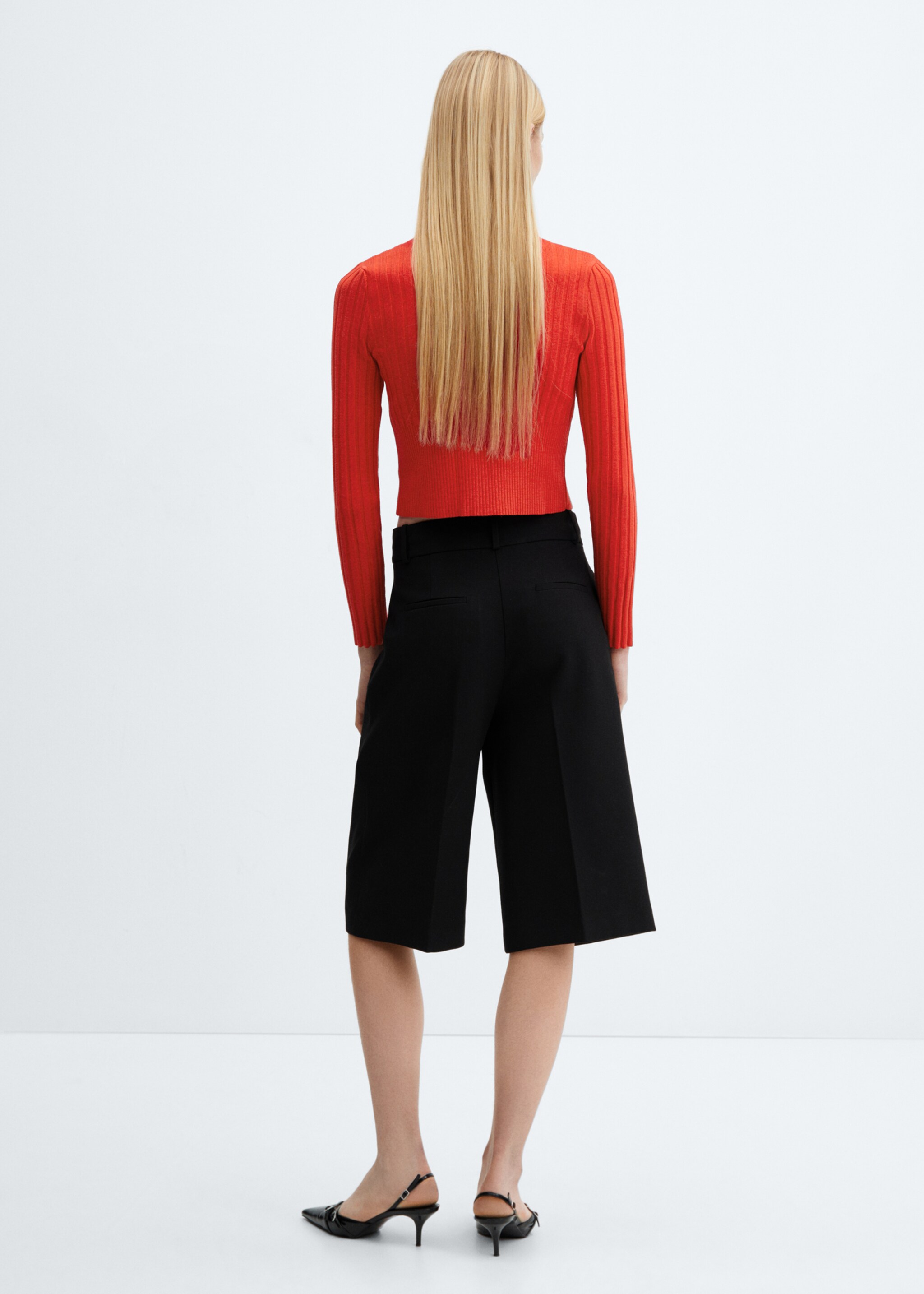 Crop vest met rits - Achterkant van het artikel