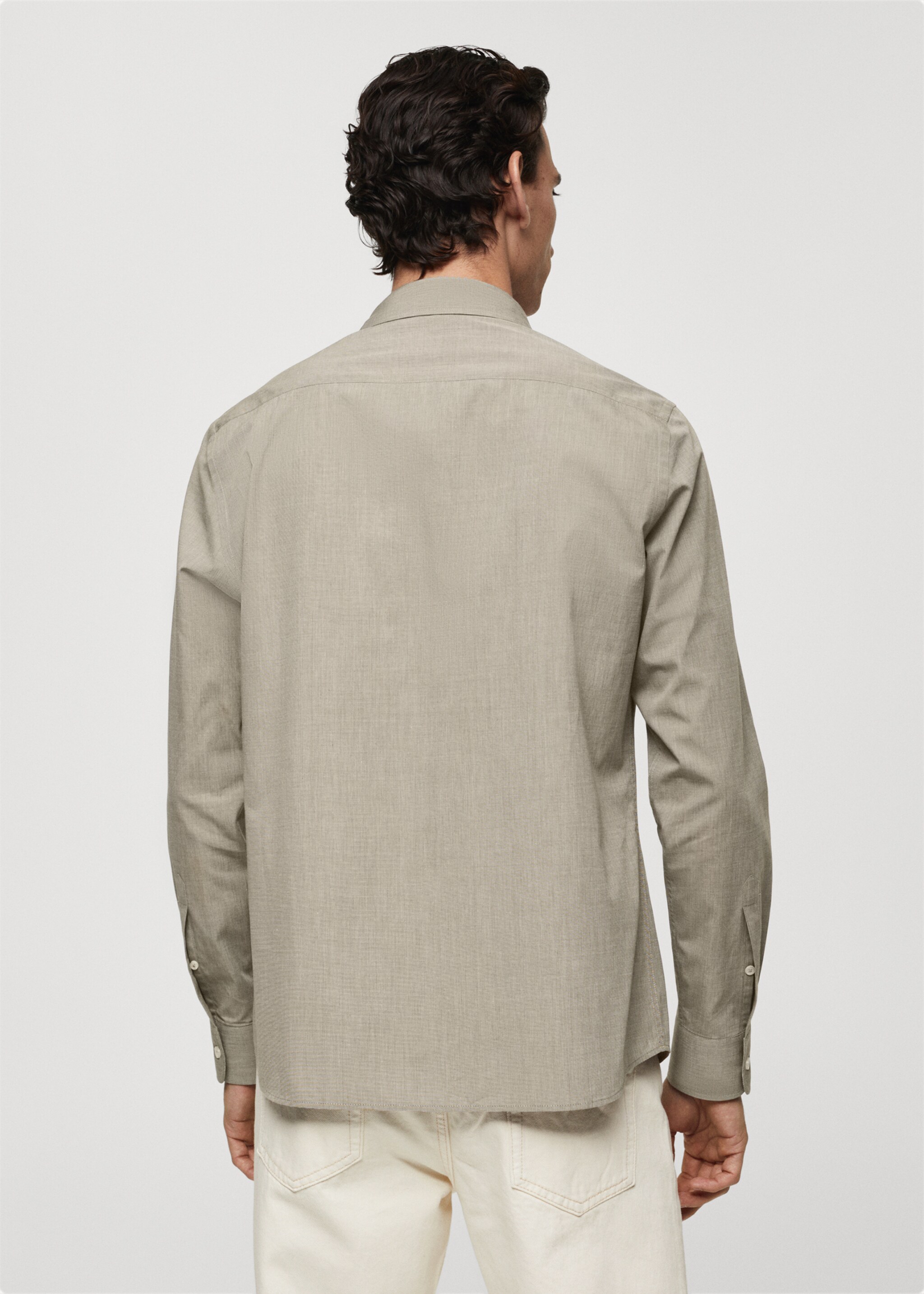 Fil-à-fil cotton shirt - Reverse of the article