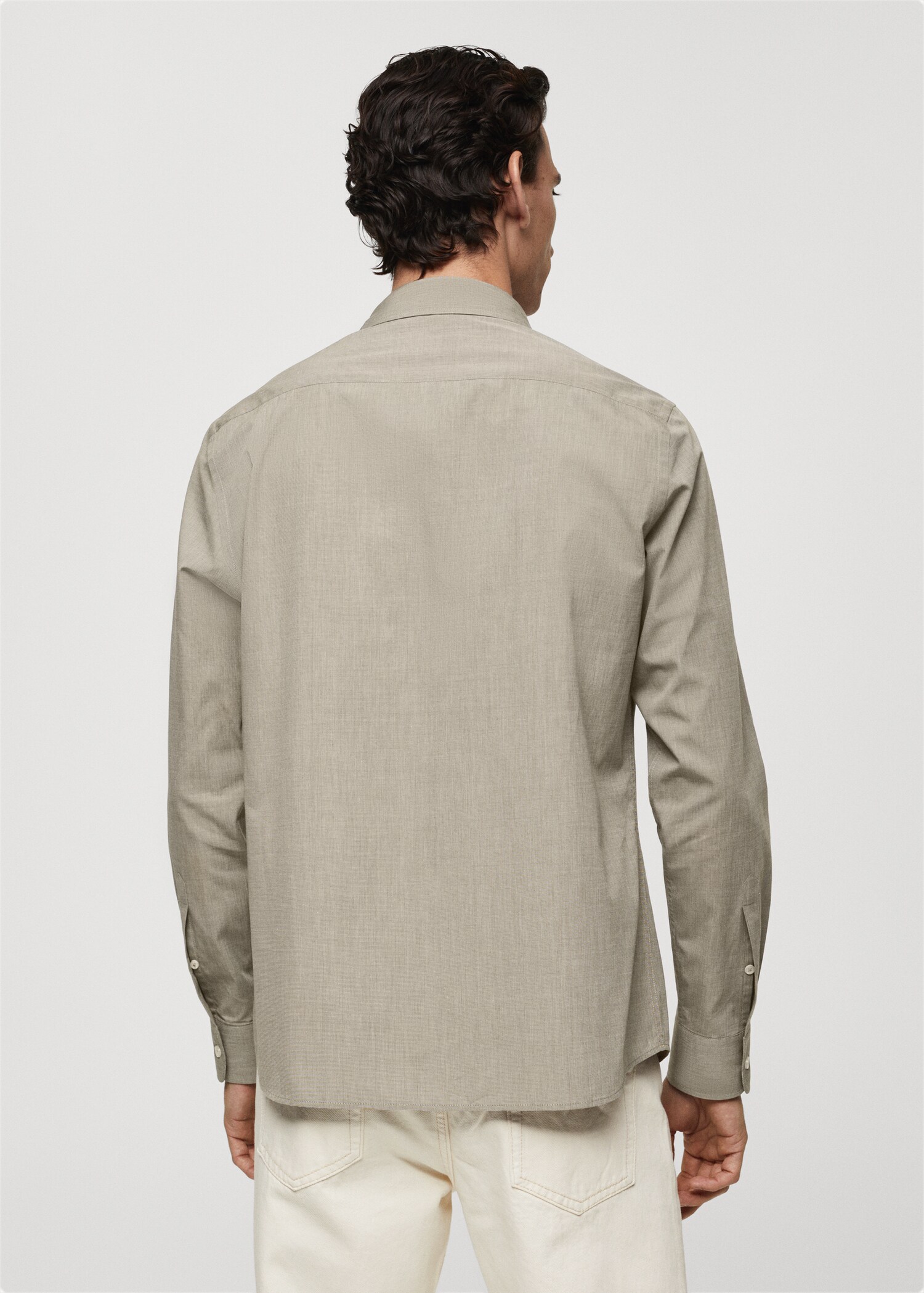 Fil-à-fil cotton shirt - Reverse of the article