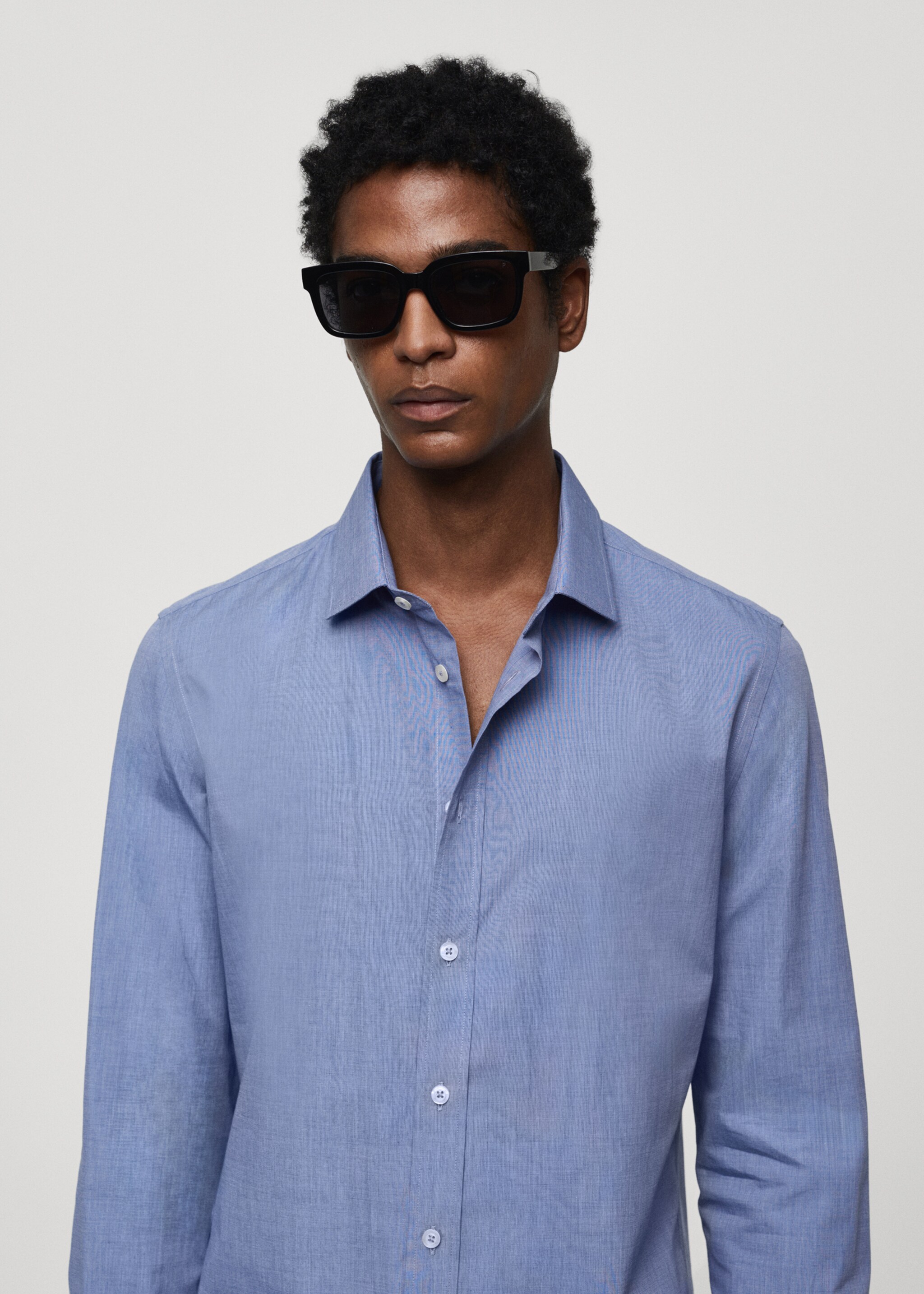 Fil-à-fil cotton shirt - Details of the article 1