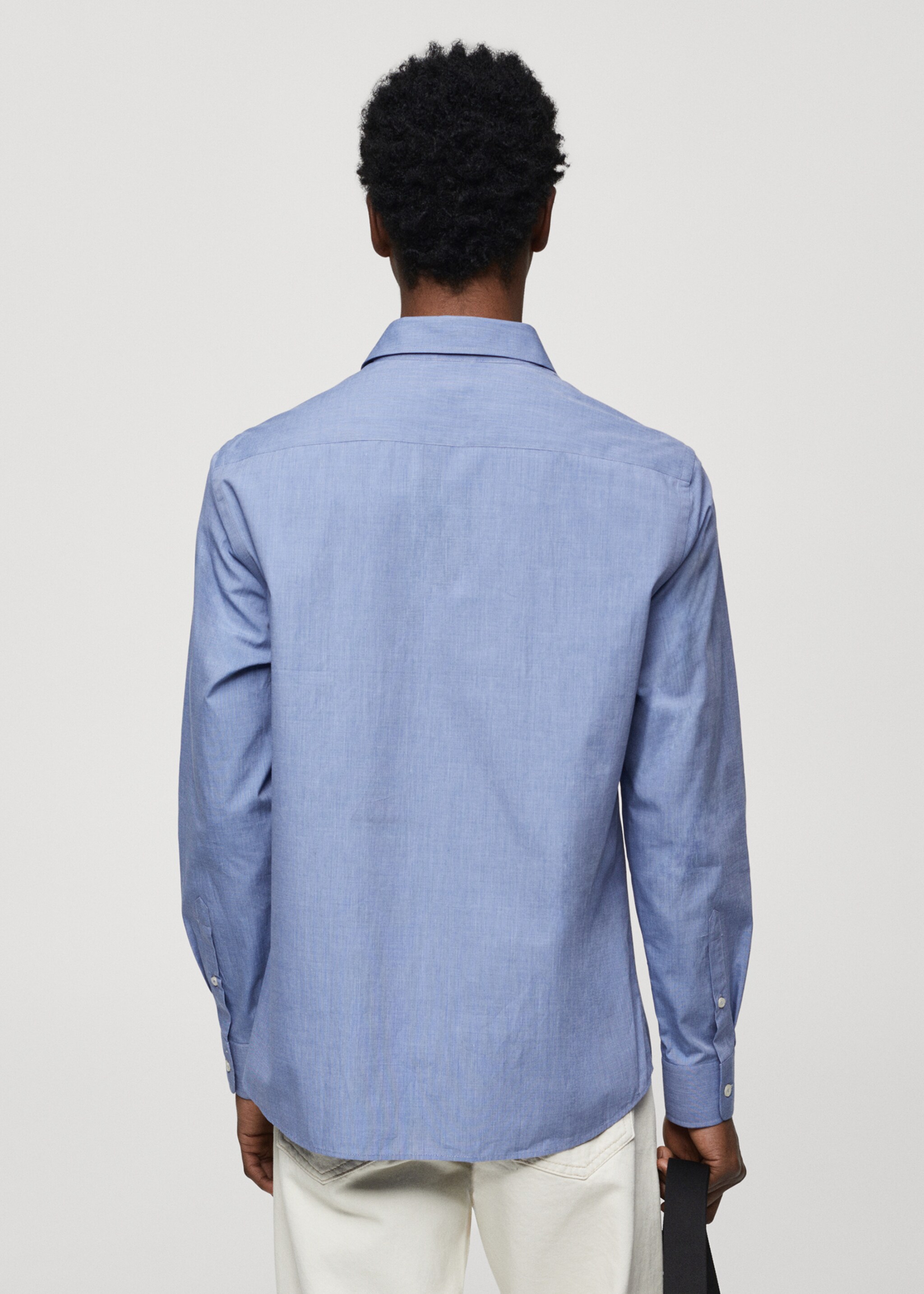 Fil-à-fil cotton shirt - Reverse of the article