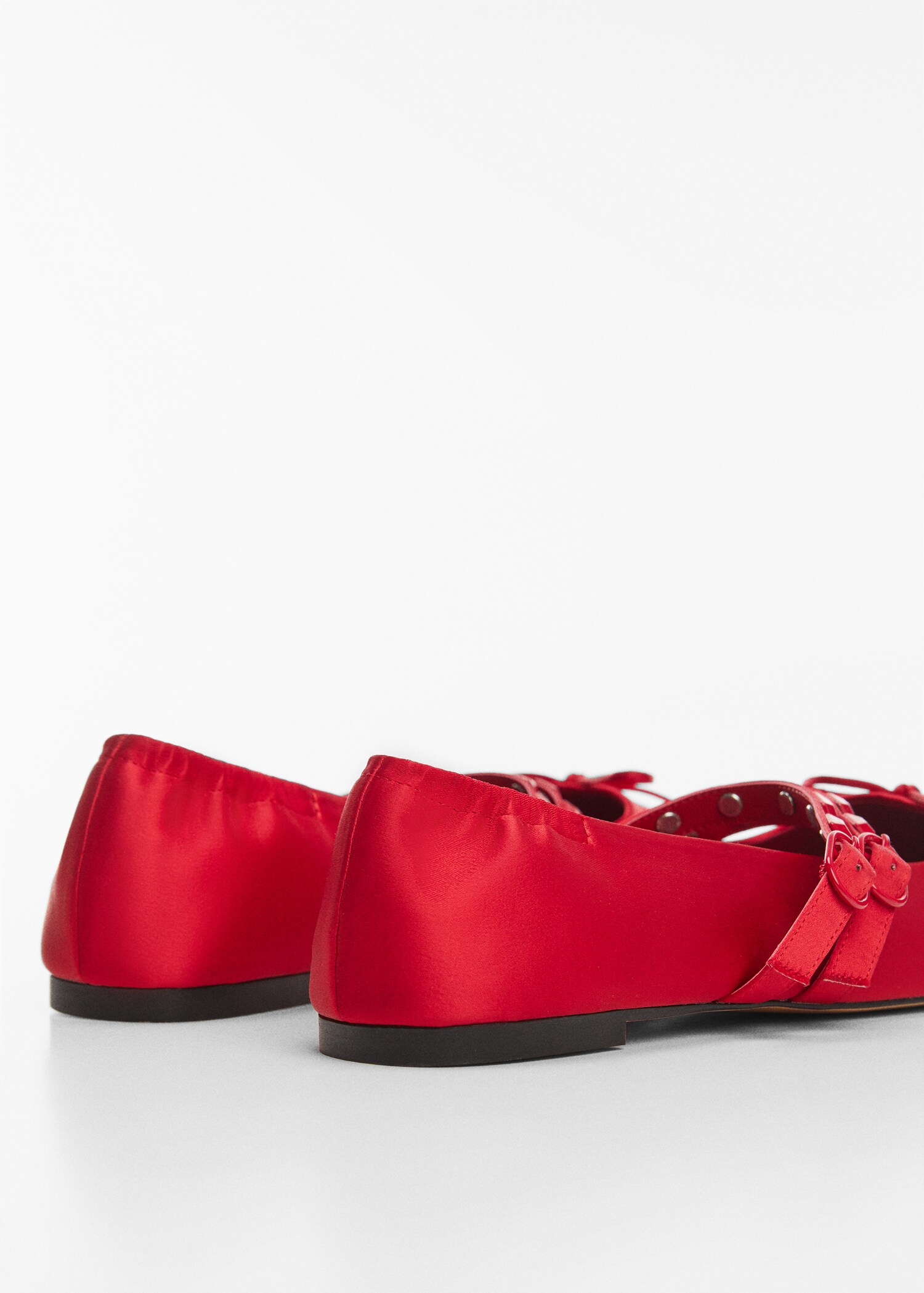Satin ballet flats with studs - Details of the article 1