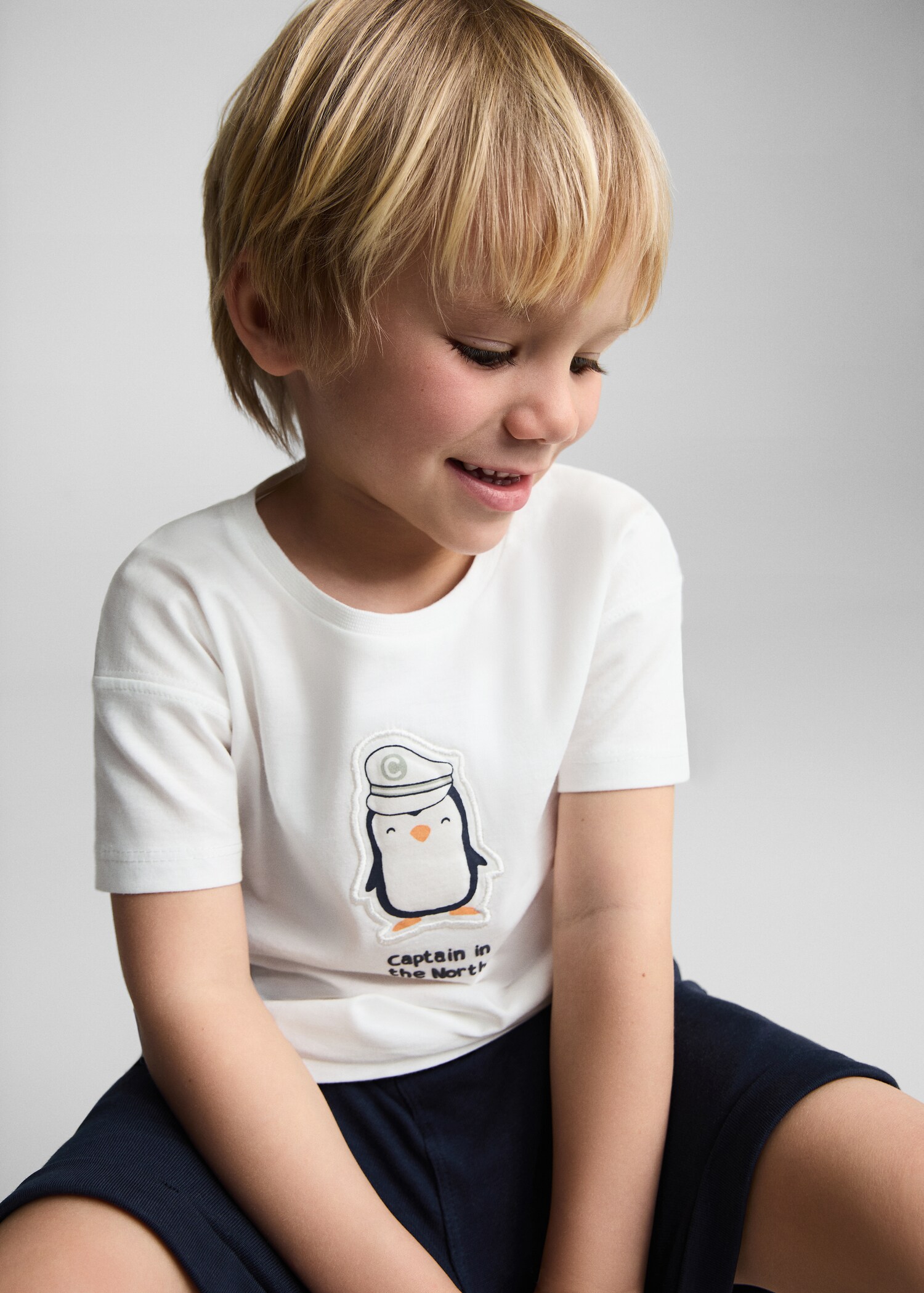 Printed cotton-blend T-shirt - Details of the article 1