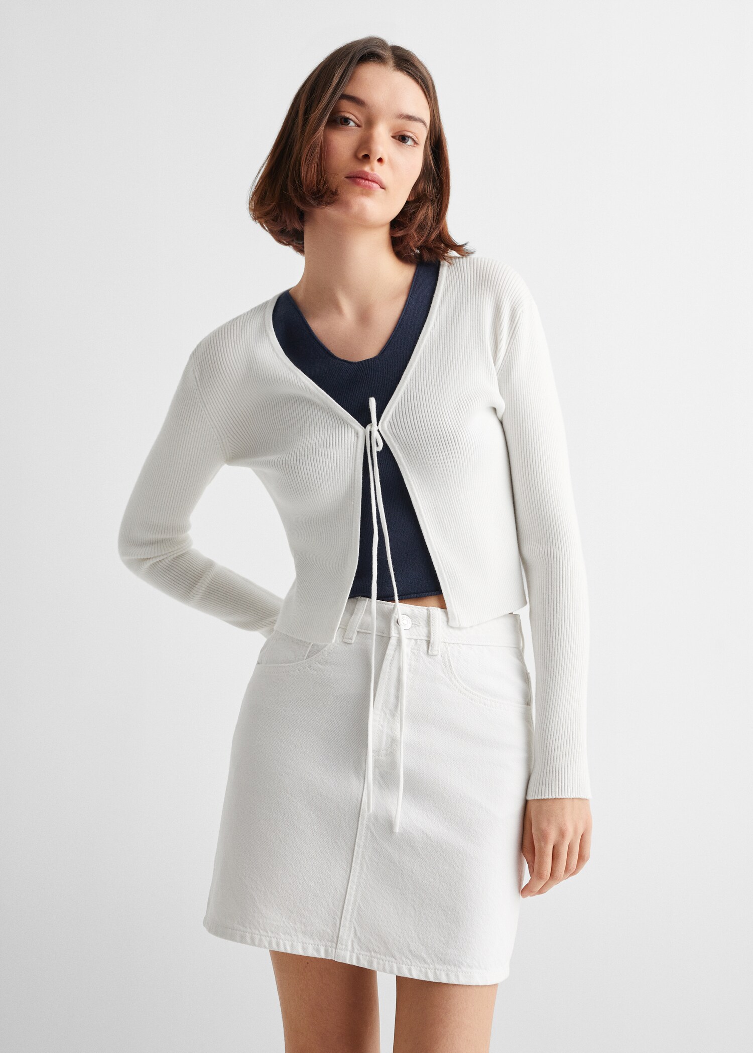 Φούστα μίνι denim - Μεσαίο πλάνο