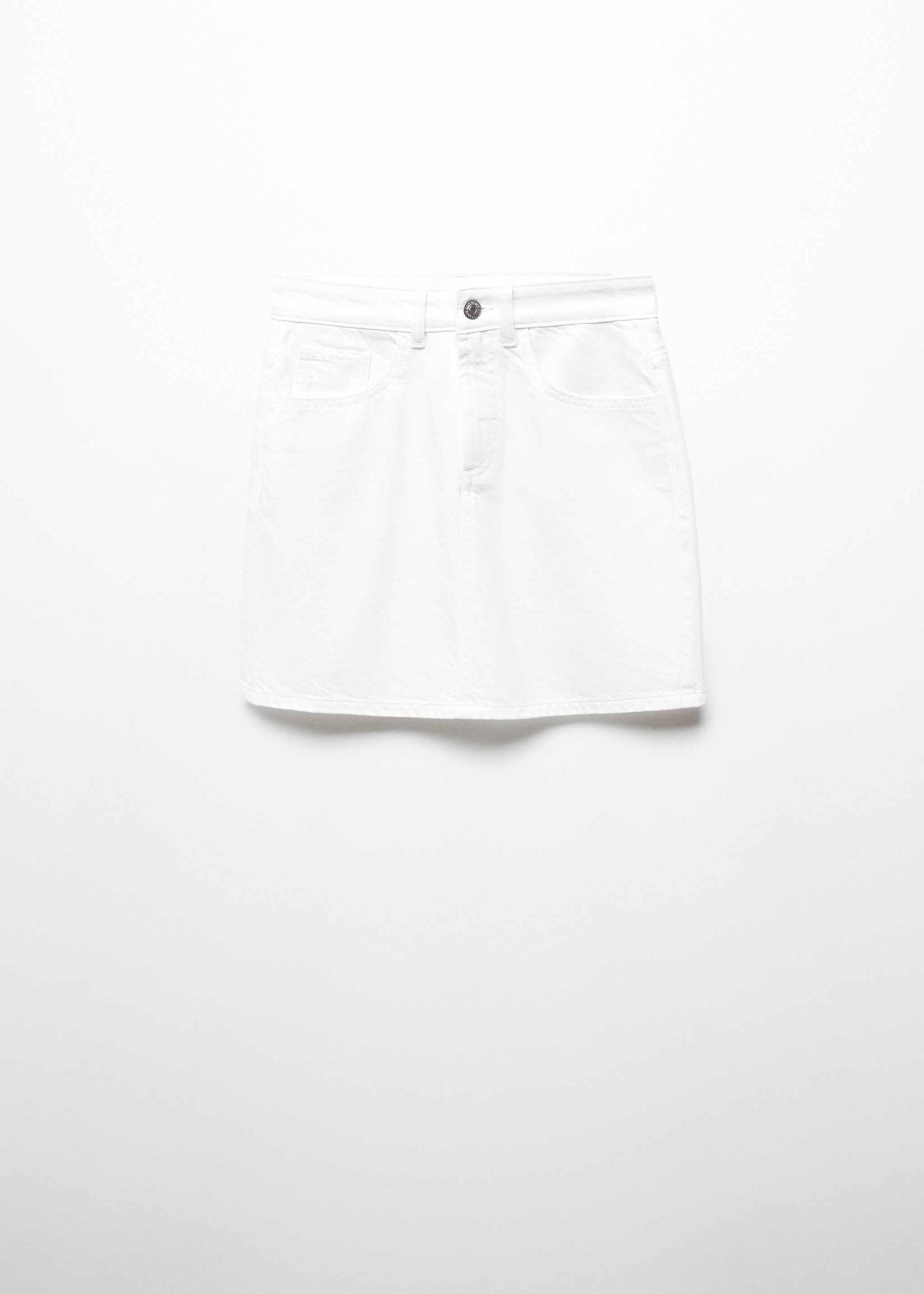 Φούστα μίνι denim - Προϊόν χωρίς μοντέλο, Υπόλευκο. Ref: 67044465-00.