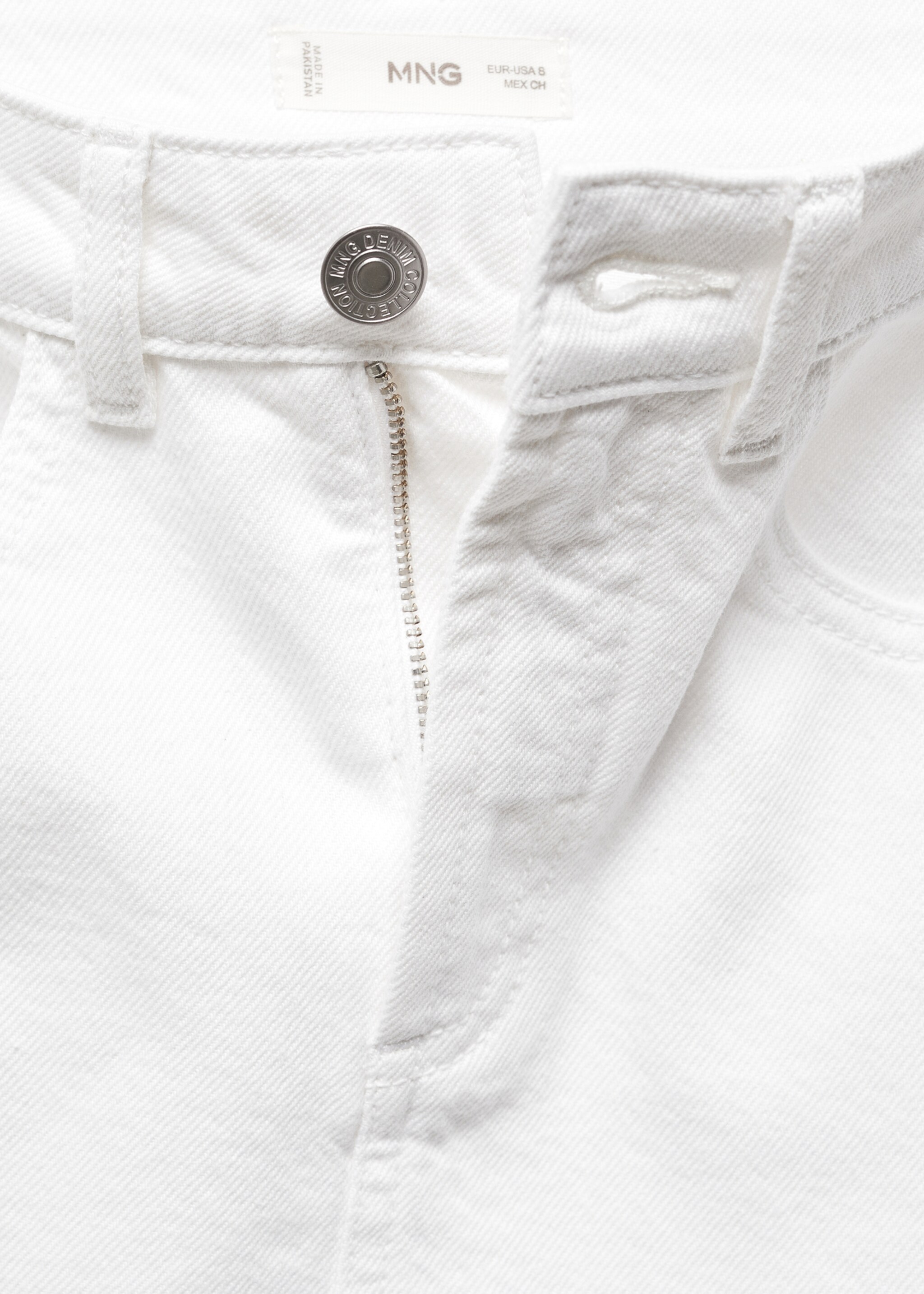 Φούστα μίνι denim - Λεπτομέρεια του προϊόντος 8, Υπόλευκο. Ref: 67044465-00.