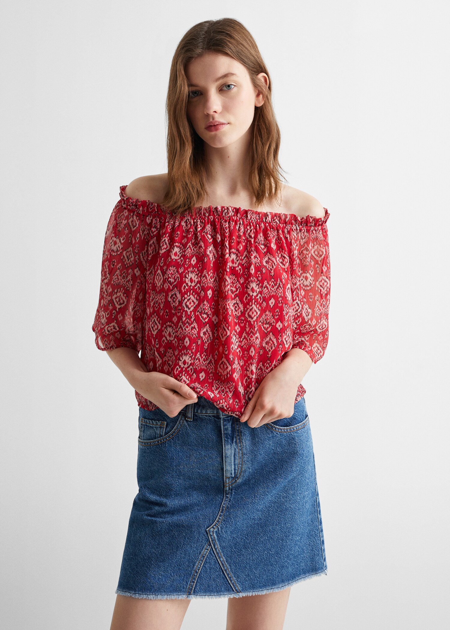 Off shoulders blouse - Medium plane