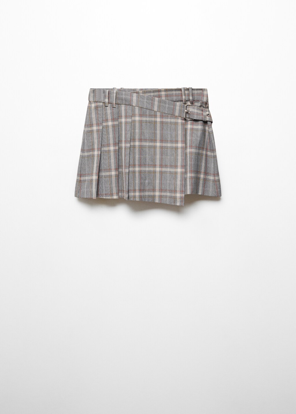 Plaid mini skirt gray outlet