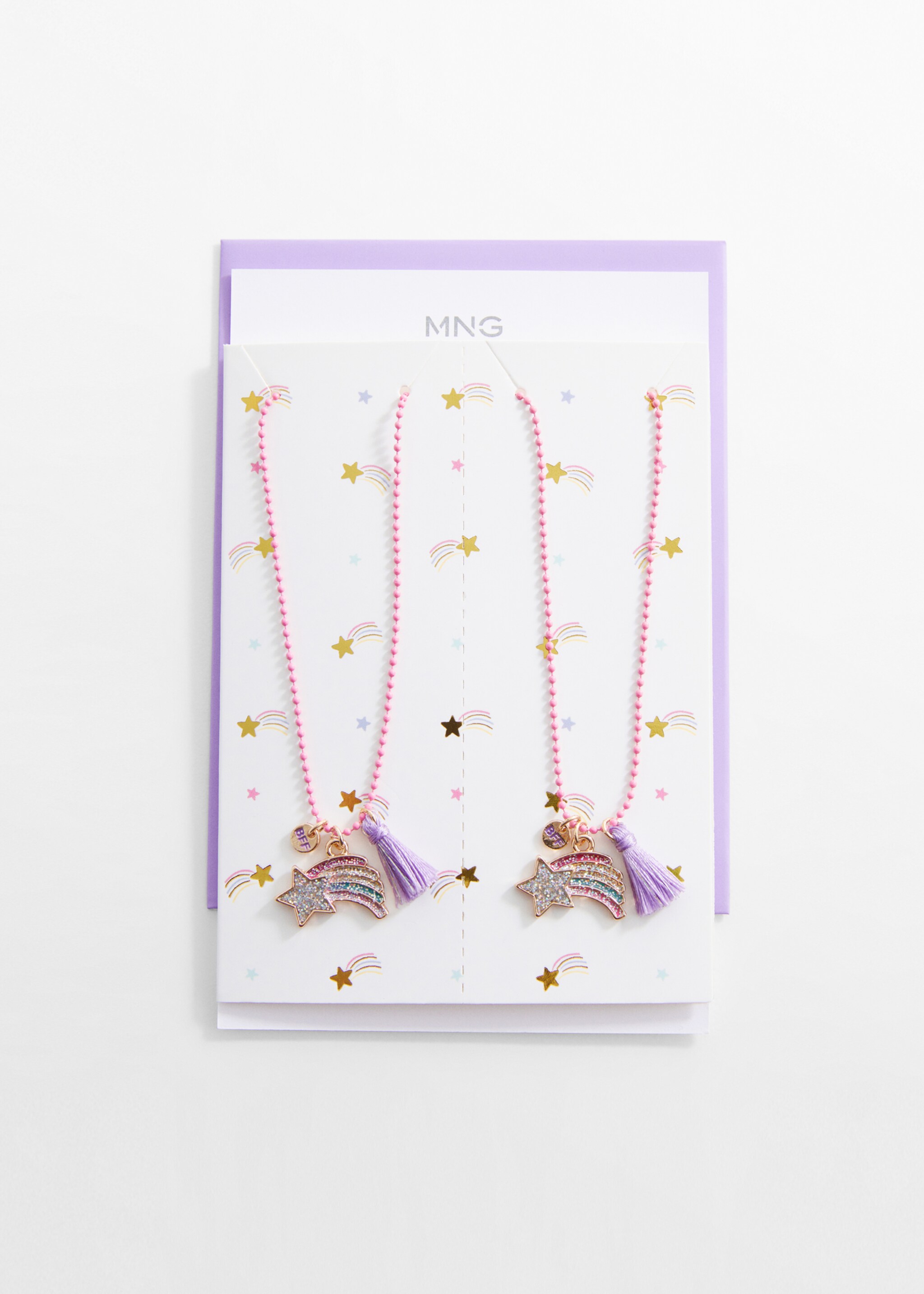 2 pack Best Friends necklace - Medium plane