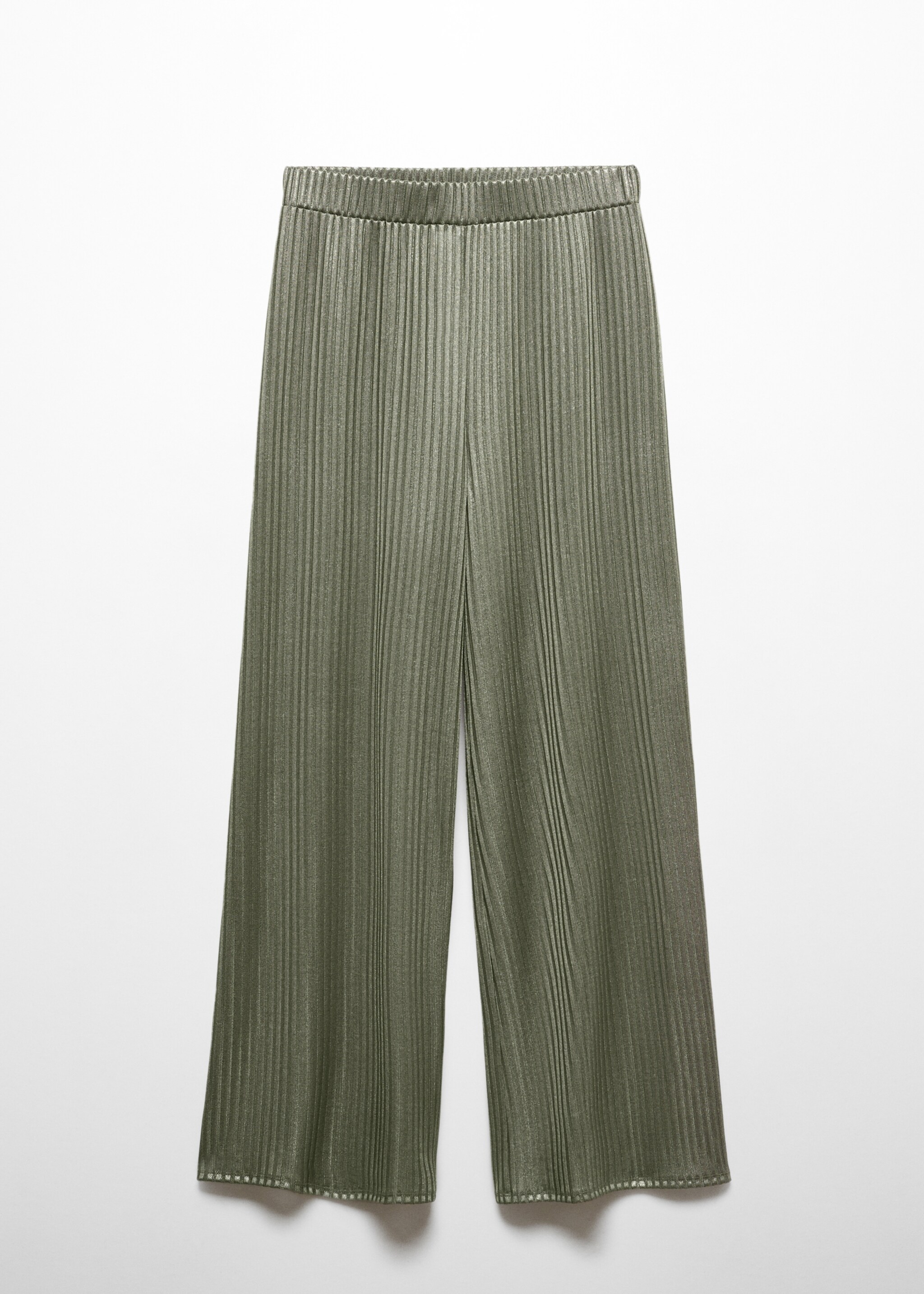 Wideleg trousers with elastic waist - Article without model, Dark Green. Ref: 67044779-00.