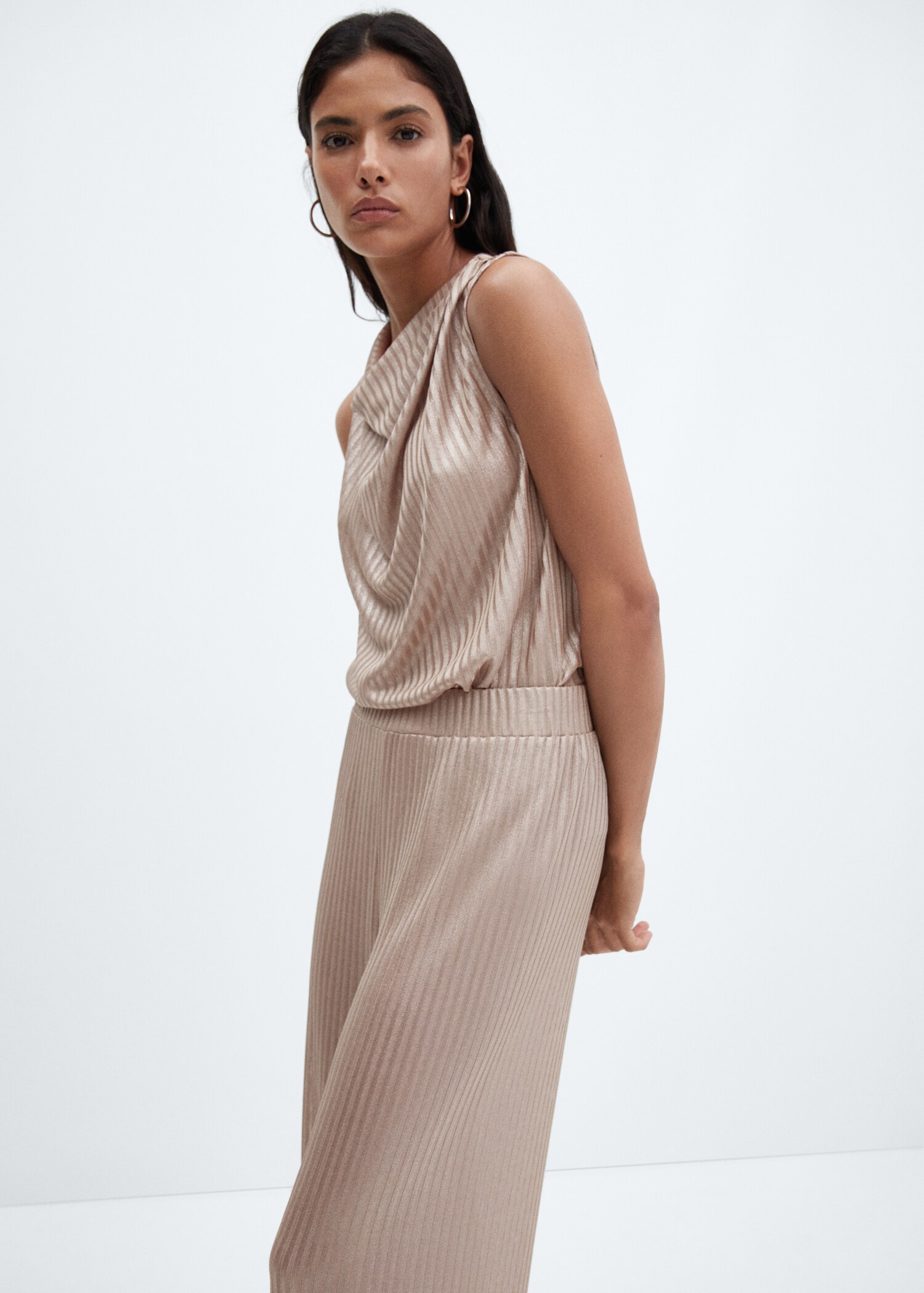 Wideleg trousers with elastic waist - Details of the article 1
