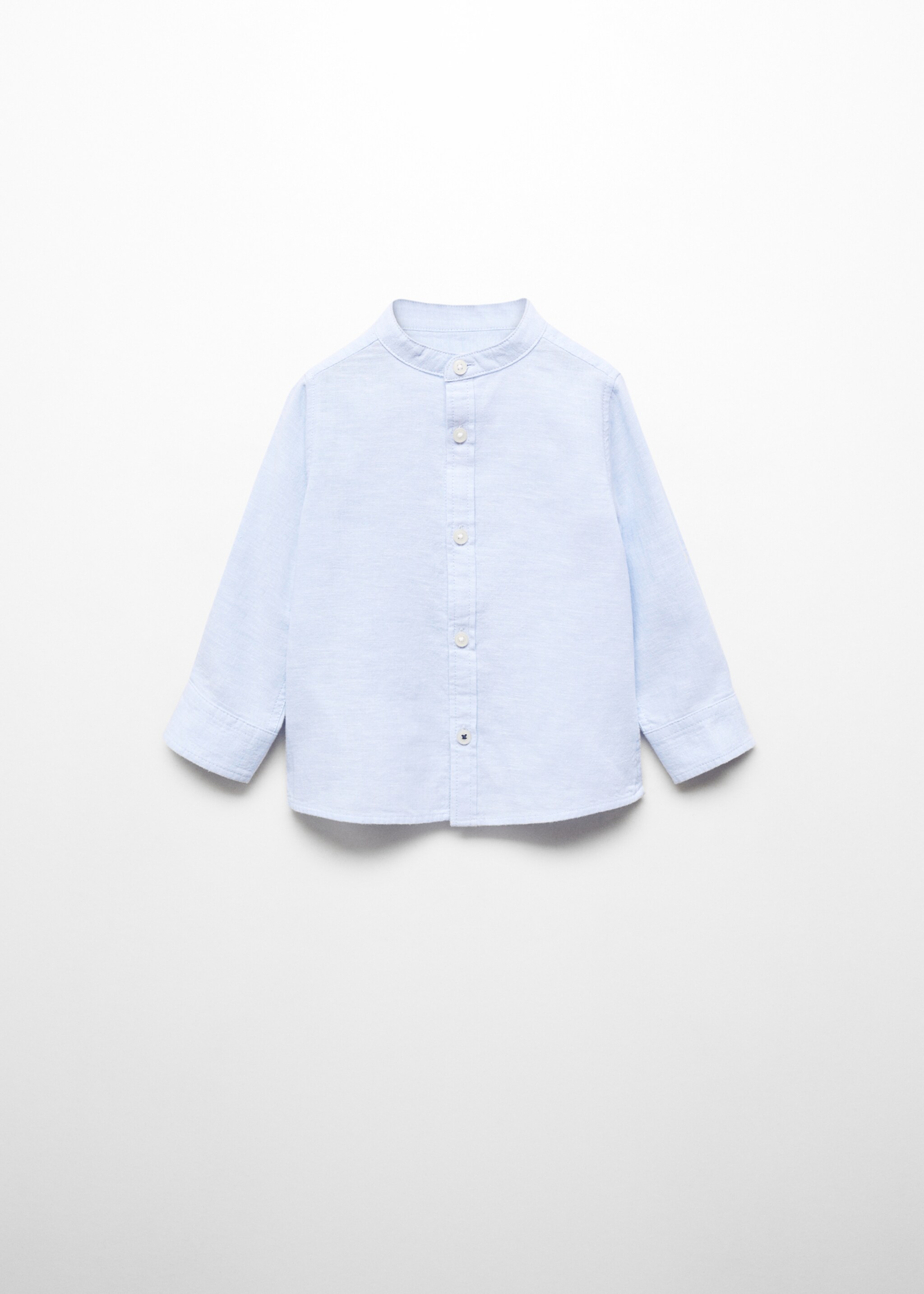 Mao collar linen shirt - Article without model