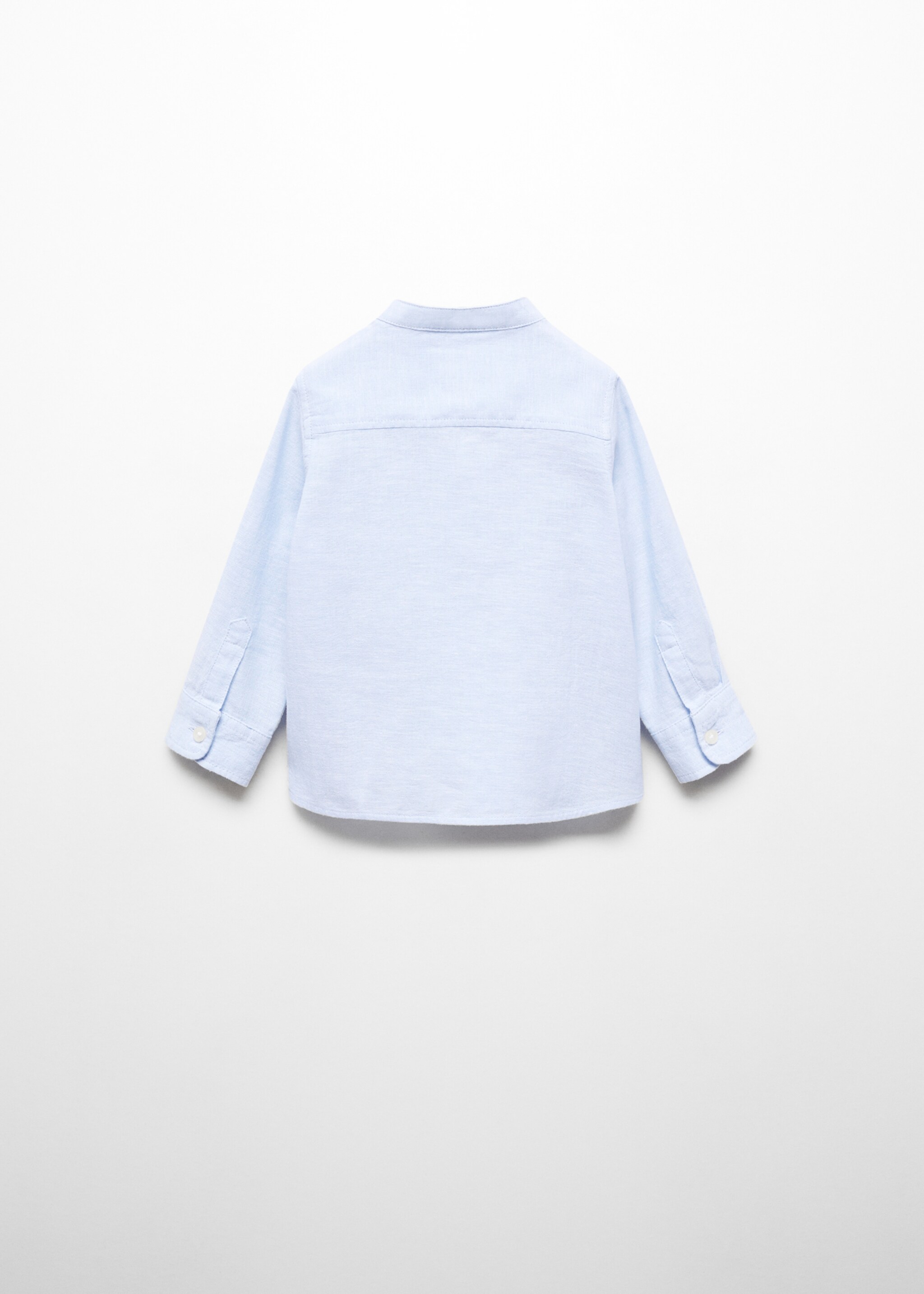 Mao collar linen shirt - Reverse of the article