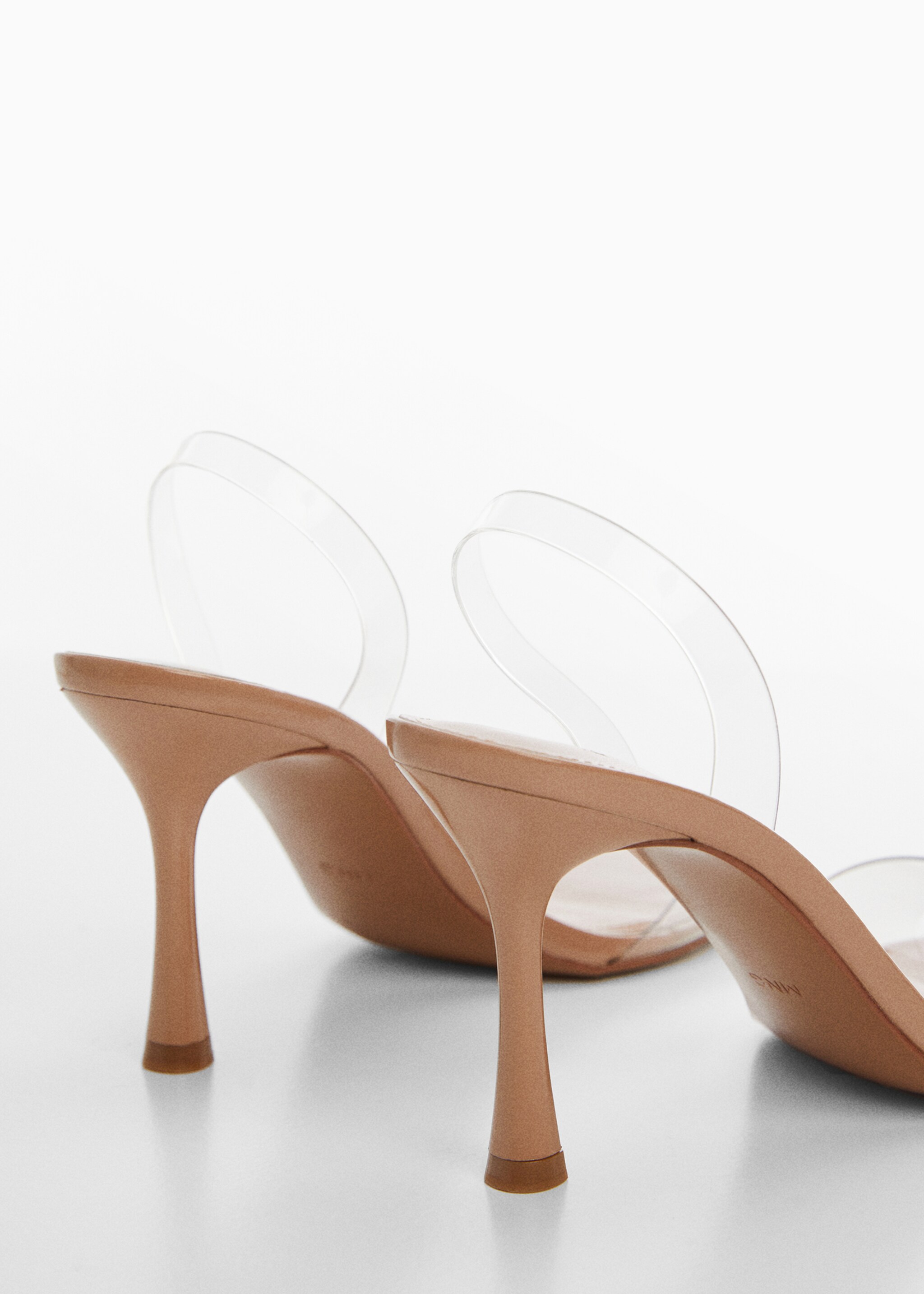 Vinyl high sandals - Details of the article 1, Nude. Ref: 67044786-00.