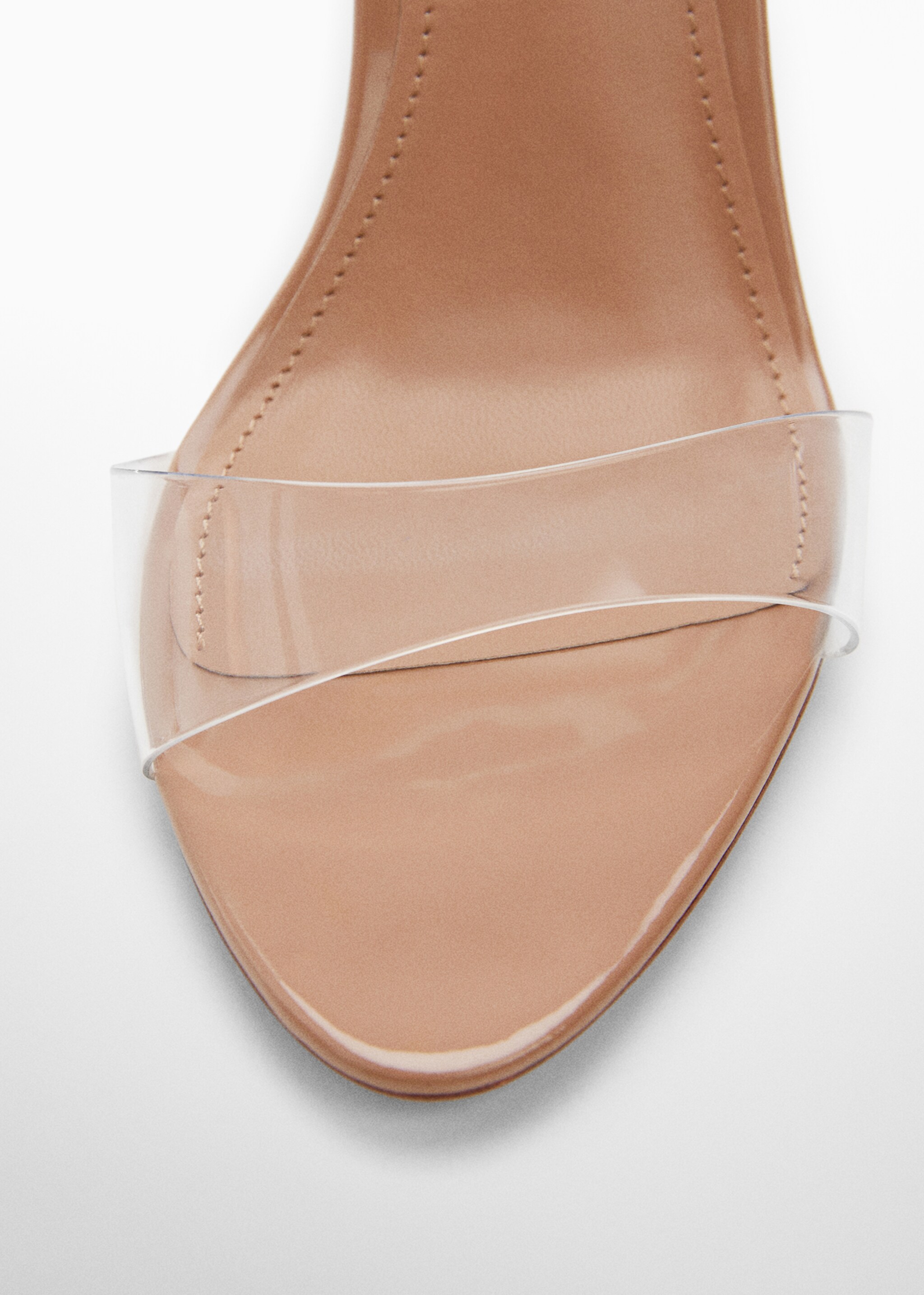 Vinyl high sandals - Details of the article 2, Nude. Ref: 67044786-00.