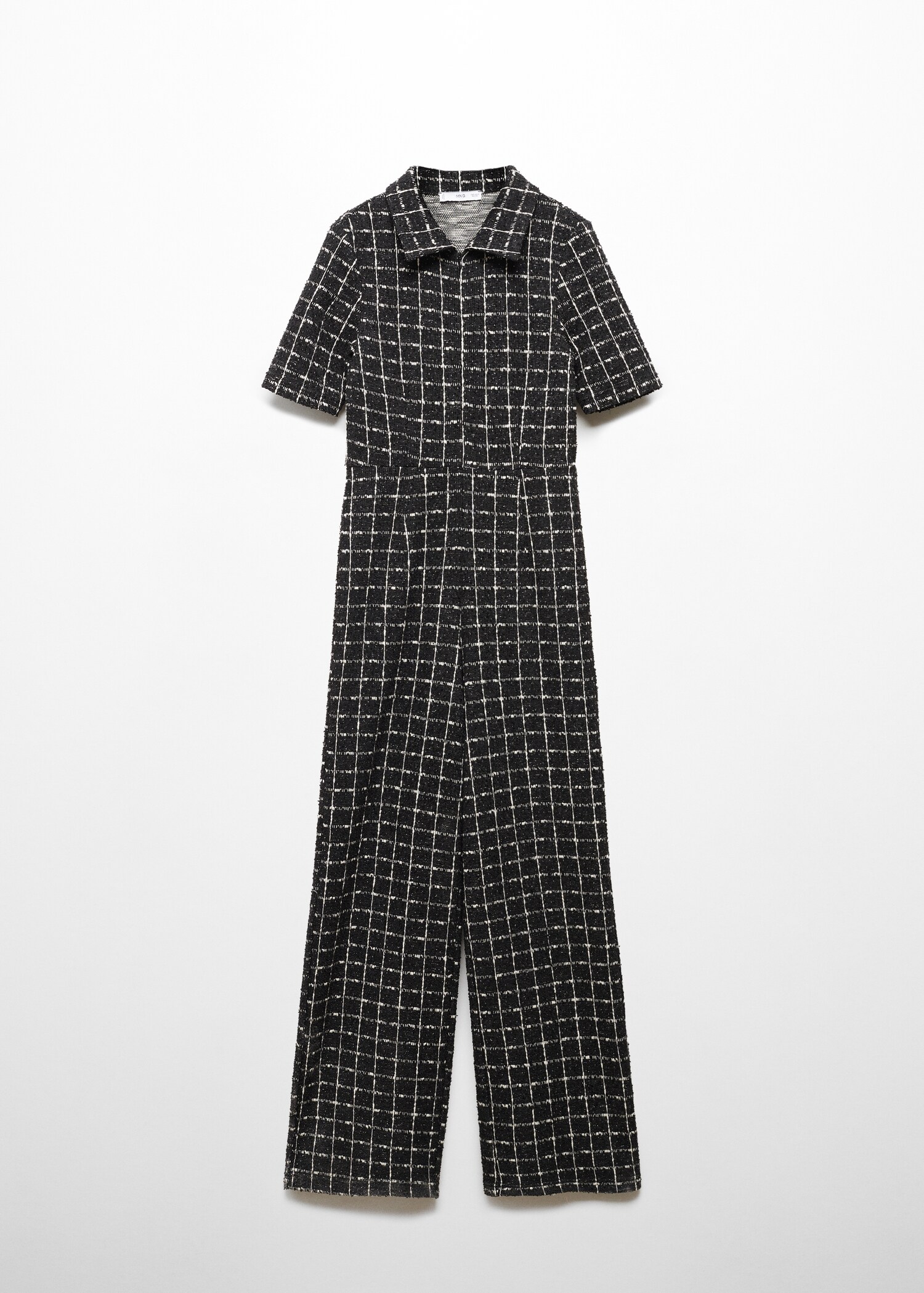 Kortärmad jumpsuit i tweed - Artikel utan modell