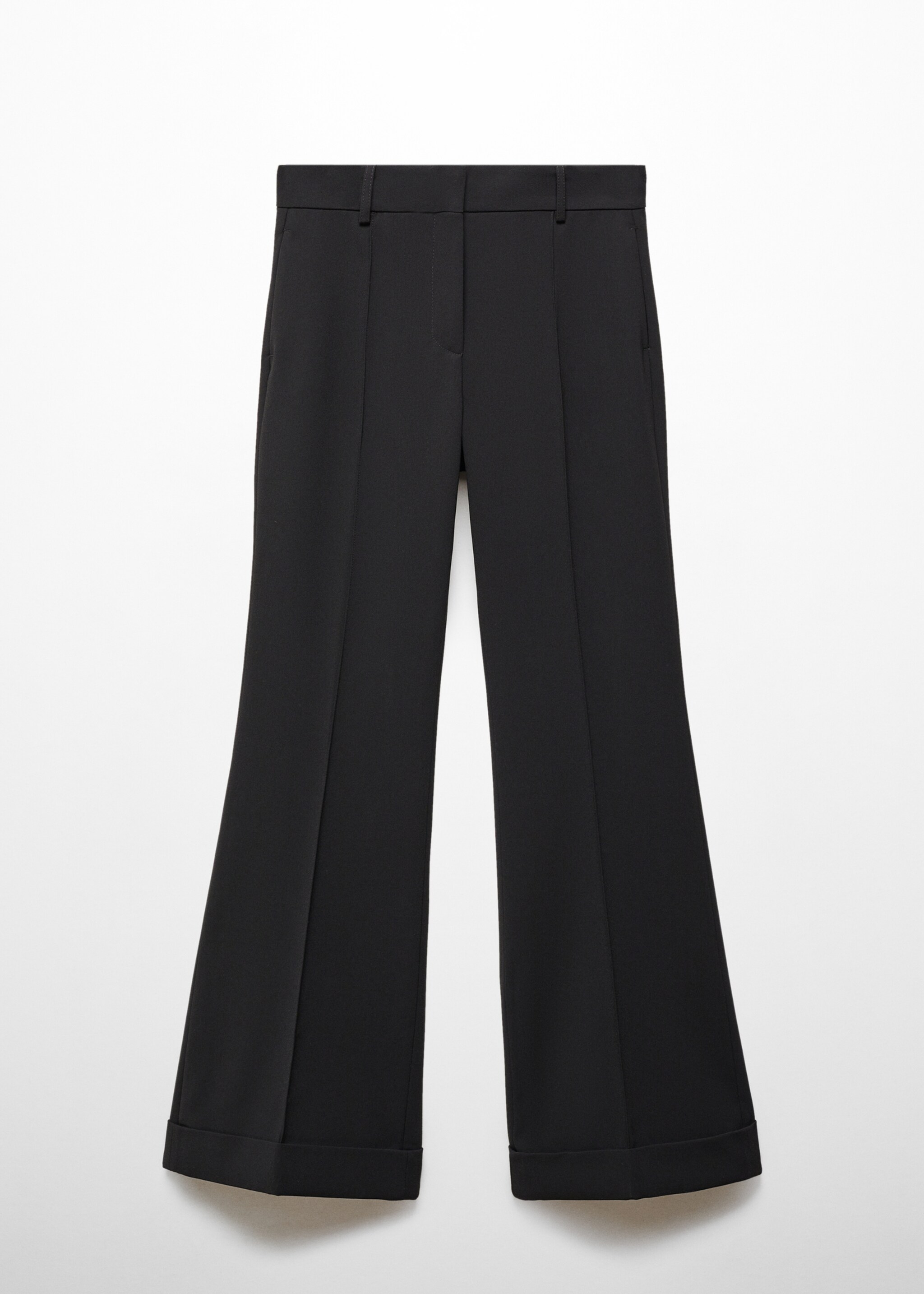 Mid-rise flare trousers - Article without model, Black. Ref: 67044791-00.