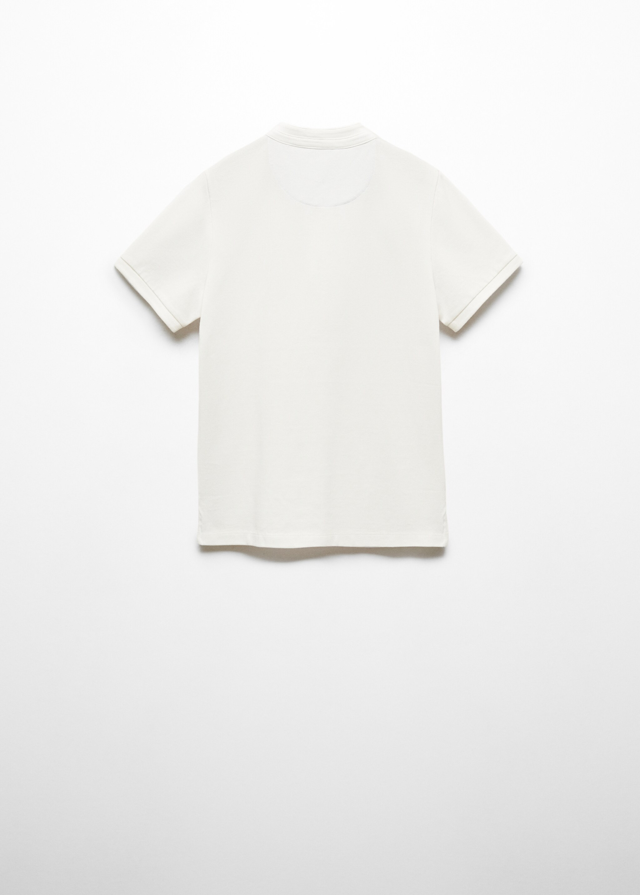 Polo coton col mao - Verso de l’article, Blanc cassé. Ref: 67045138-00.