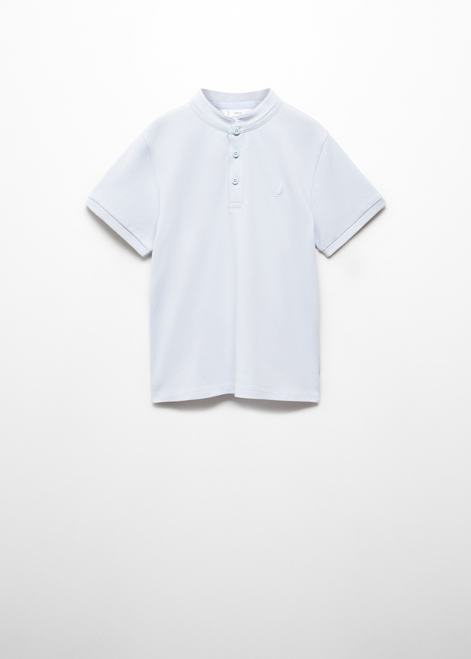 Mao collar cotton polo - Article without model