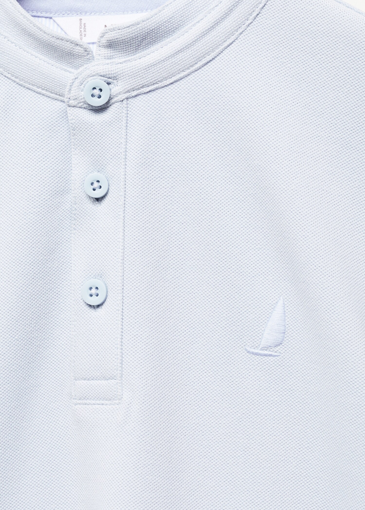 Mao collar cotton polo - Details of the article 8