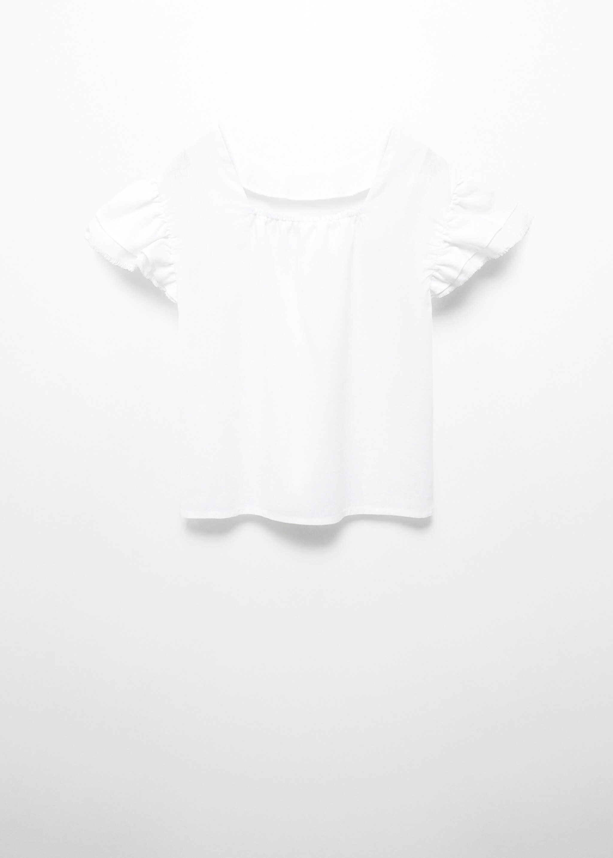 Linen-blend ruffled blouse - Reverse of the article