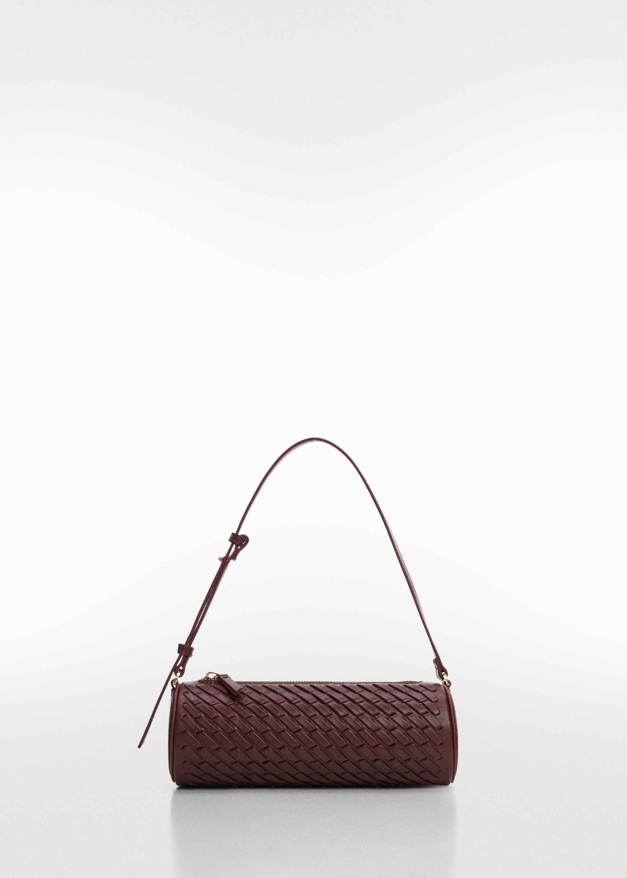 Braided cylindrical bag - Article without model, Burgundy. Ref: 67045150-00.