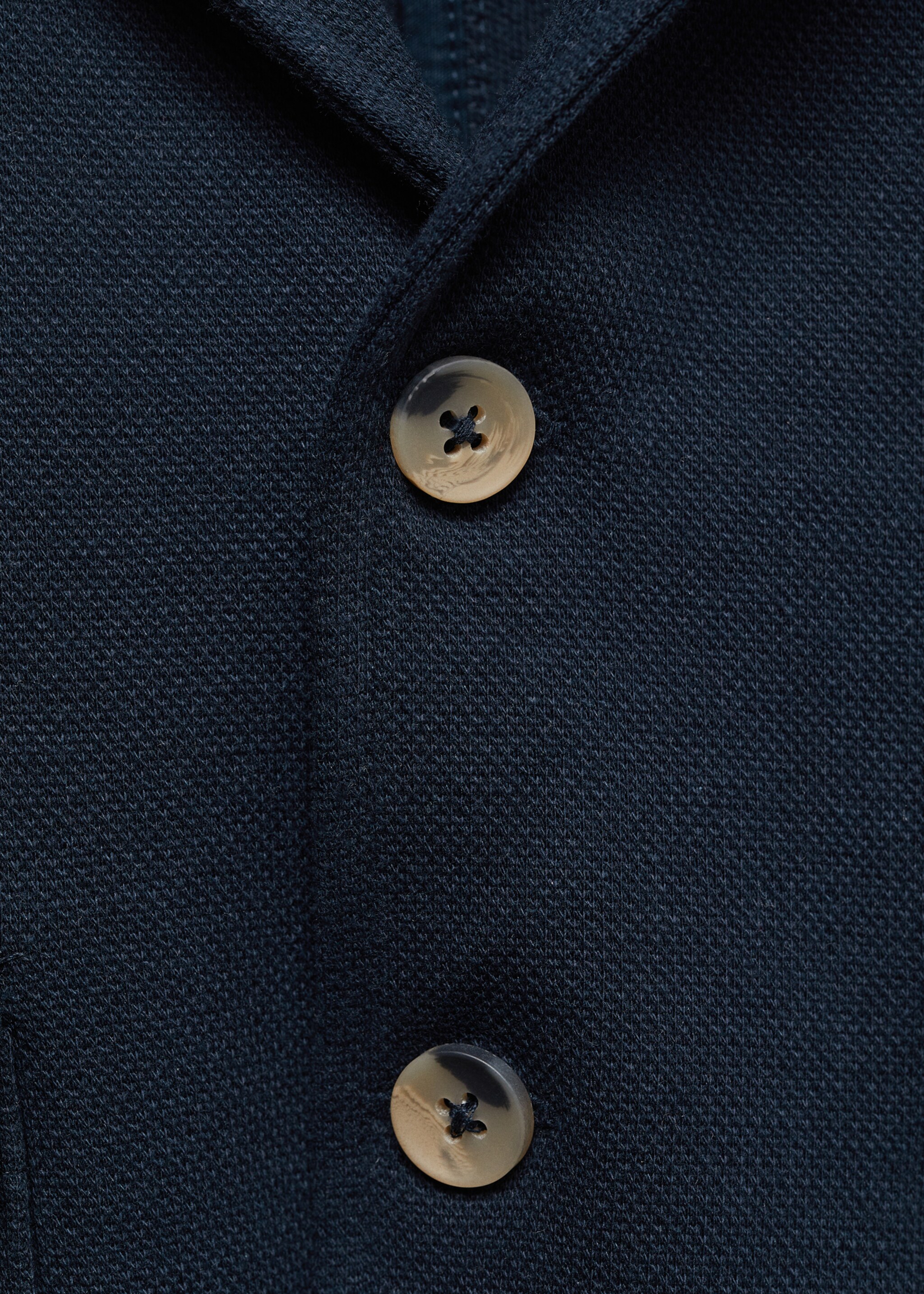 Textured regular fit suit blazer - Details of the article 8