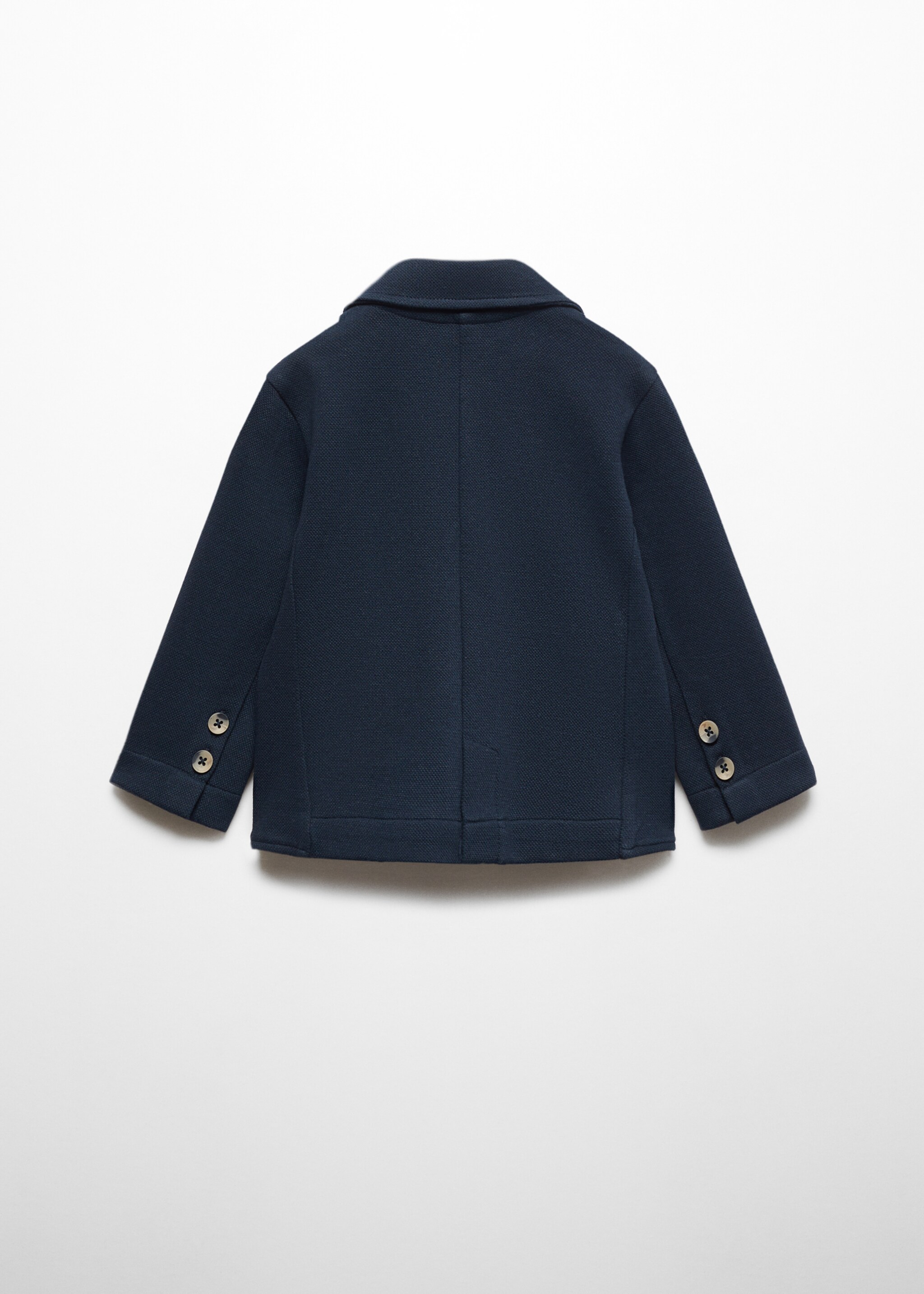 Textured regular fit suit blazer - Reverse of the article