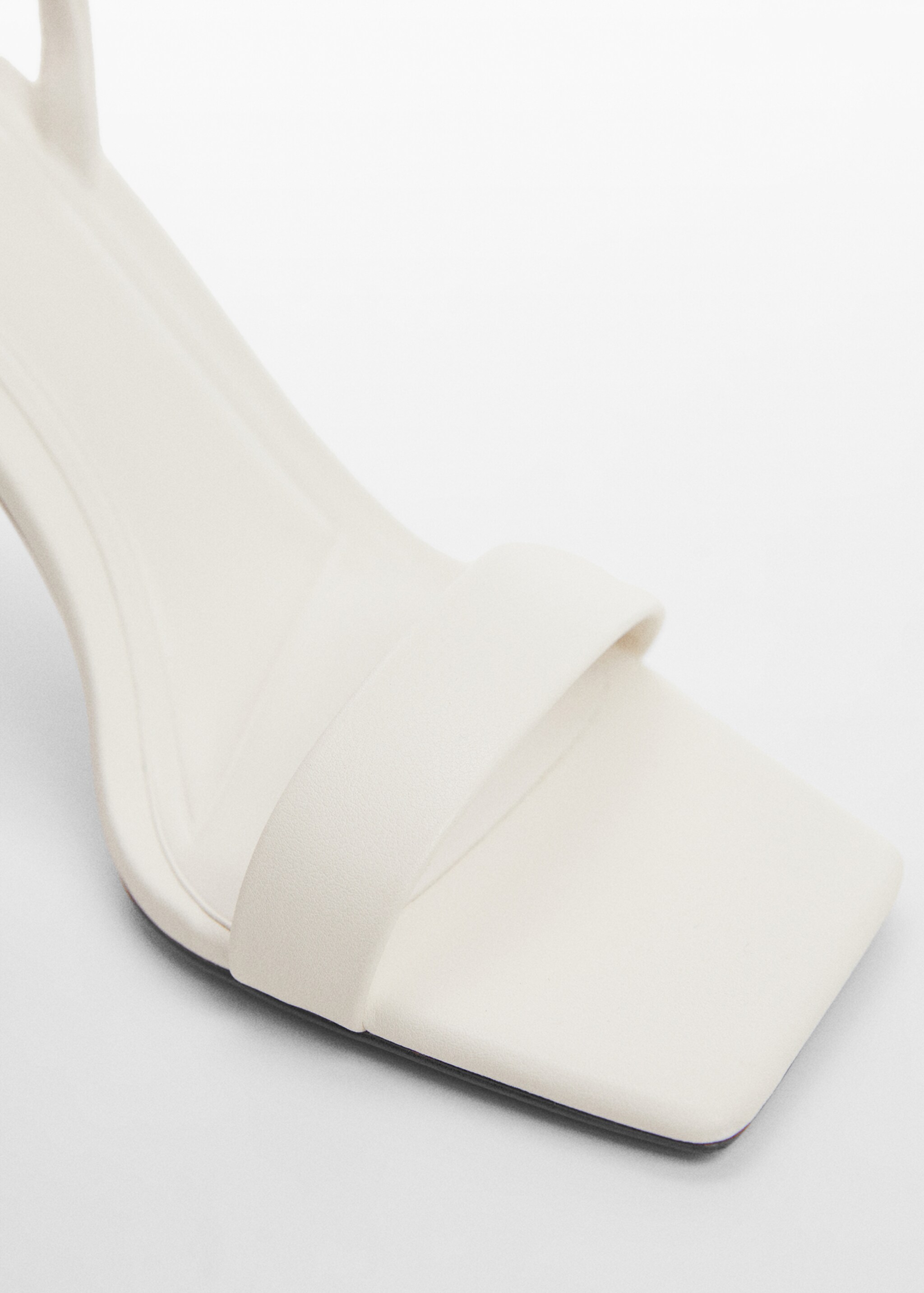 Strappy heeled sandals - Details of the article 2, White. Ref: 67045733-00.