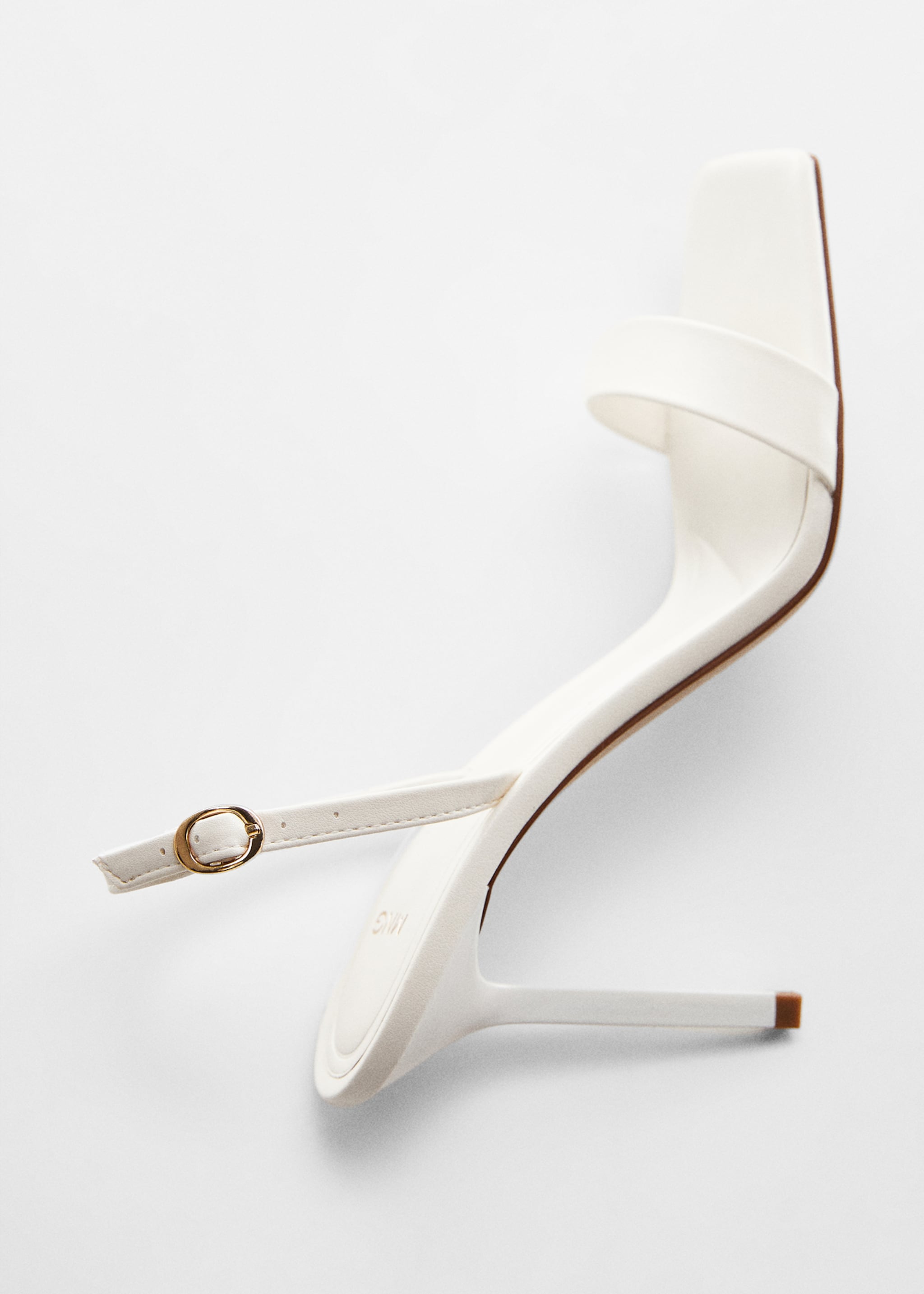 Strappy heeled sandals - Details of the article 5, White. Ref: 67045733-00.