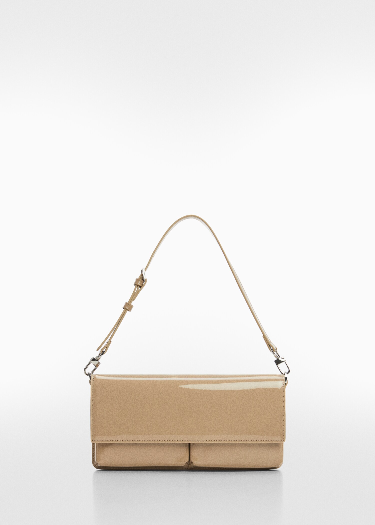 Patent leather effect double compartment bag - Article without model