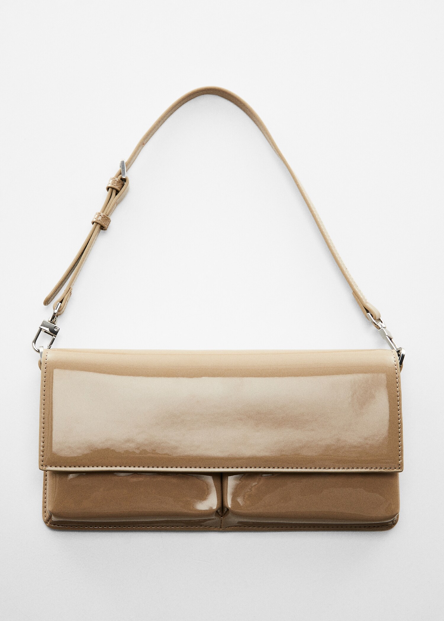 Patent leather effect double compartment bag - Details of the article 5
