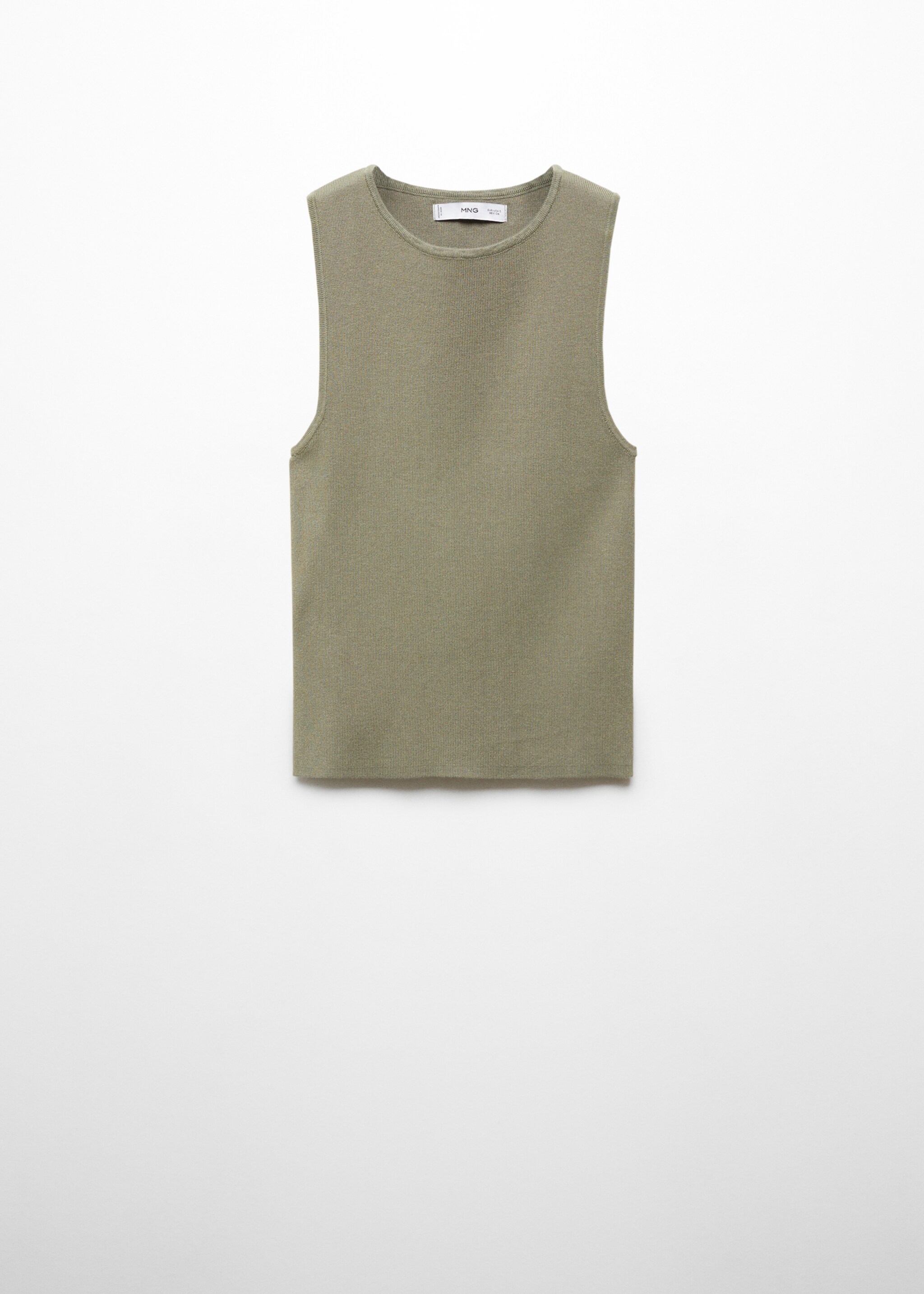 Knitted top with wide straps - Article without model, Khaki. Ref: 67045739-00.