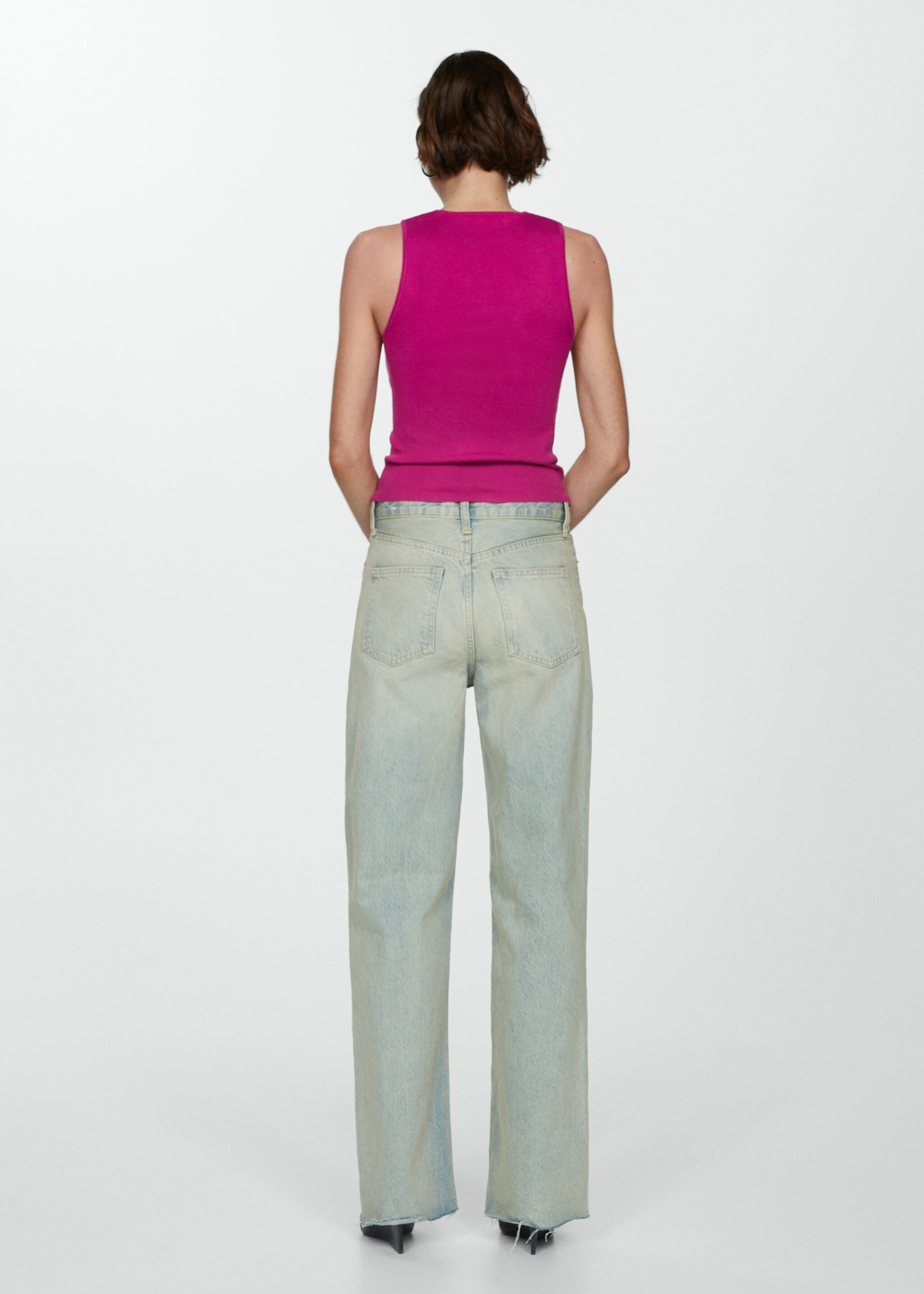 Top punt tirants amples - Revers de l'article, Fúcsia. Ref: 67045739-00.