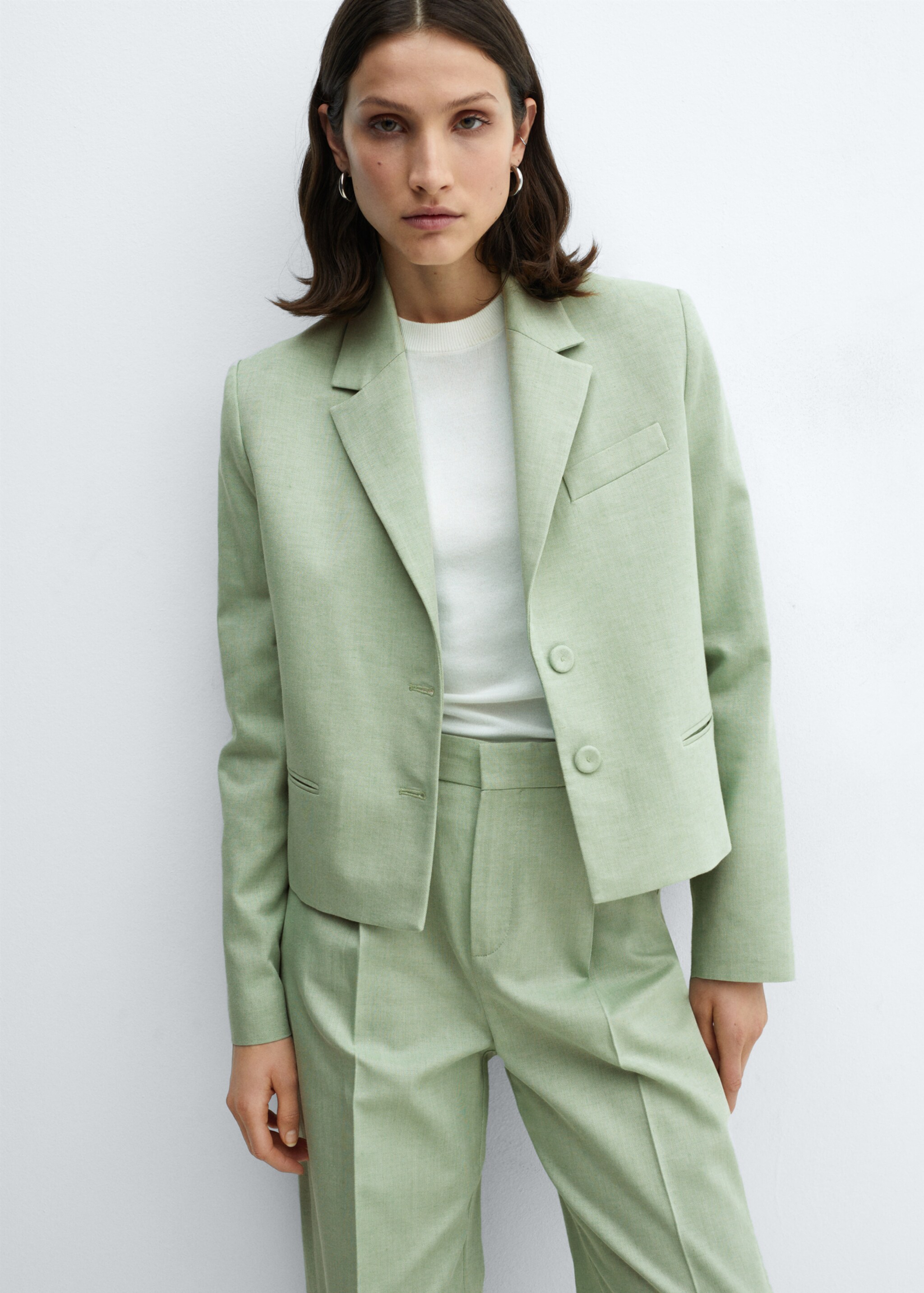 Pantalon costume wideleg à pinces - Détail de l'article 1