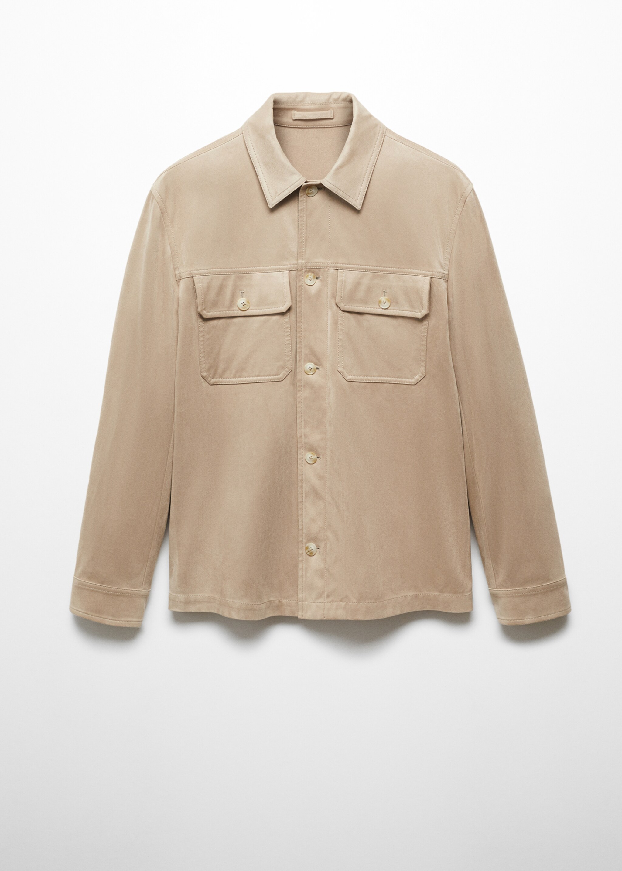 Overshirt mit Wildleder-Effekt und Taschen - Artikel ohne Model