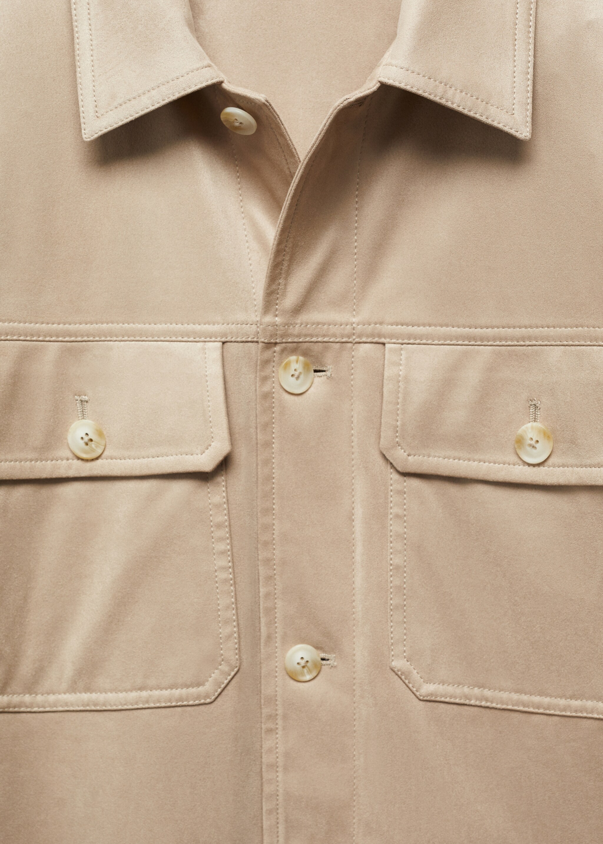 Overshirt mit Wildleder-Effekt und Taschen - Detail des Artikels 8